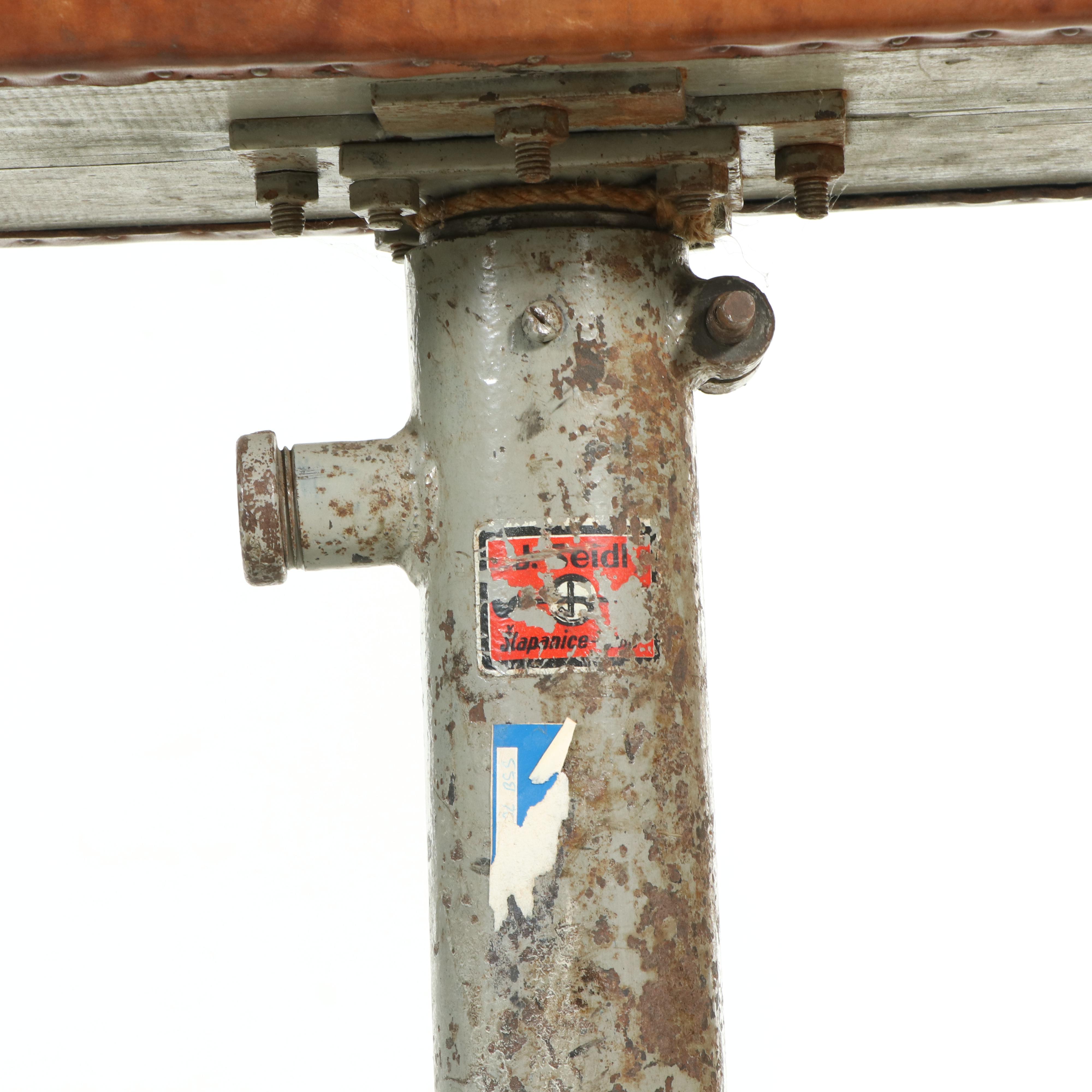 J. Seidl East European Gym Buck Pommel on Iron Stand, 20th C.