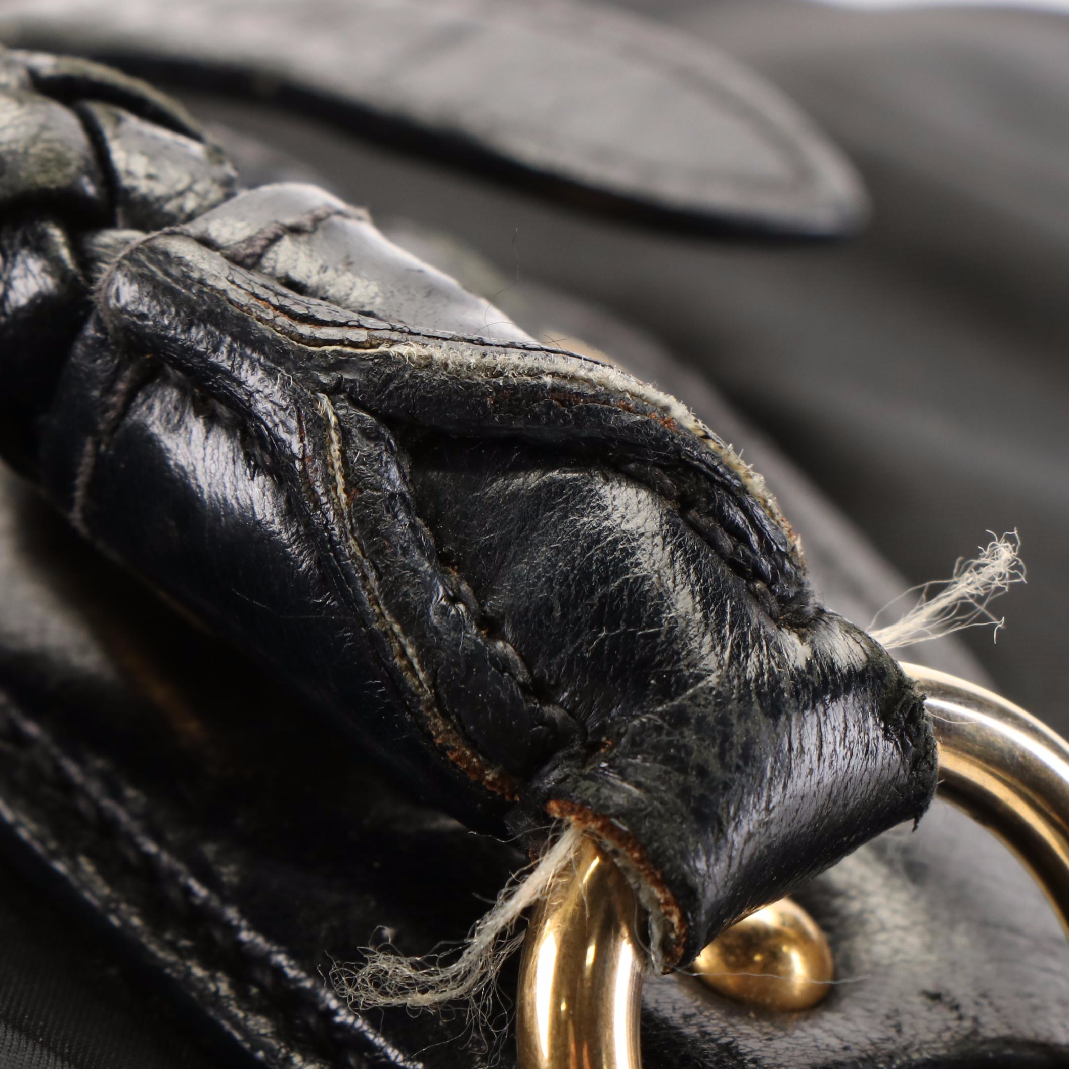 Prada Tessuto Nylon Convertible Handbag with Nappa Leather Braided Handle