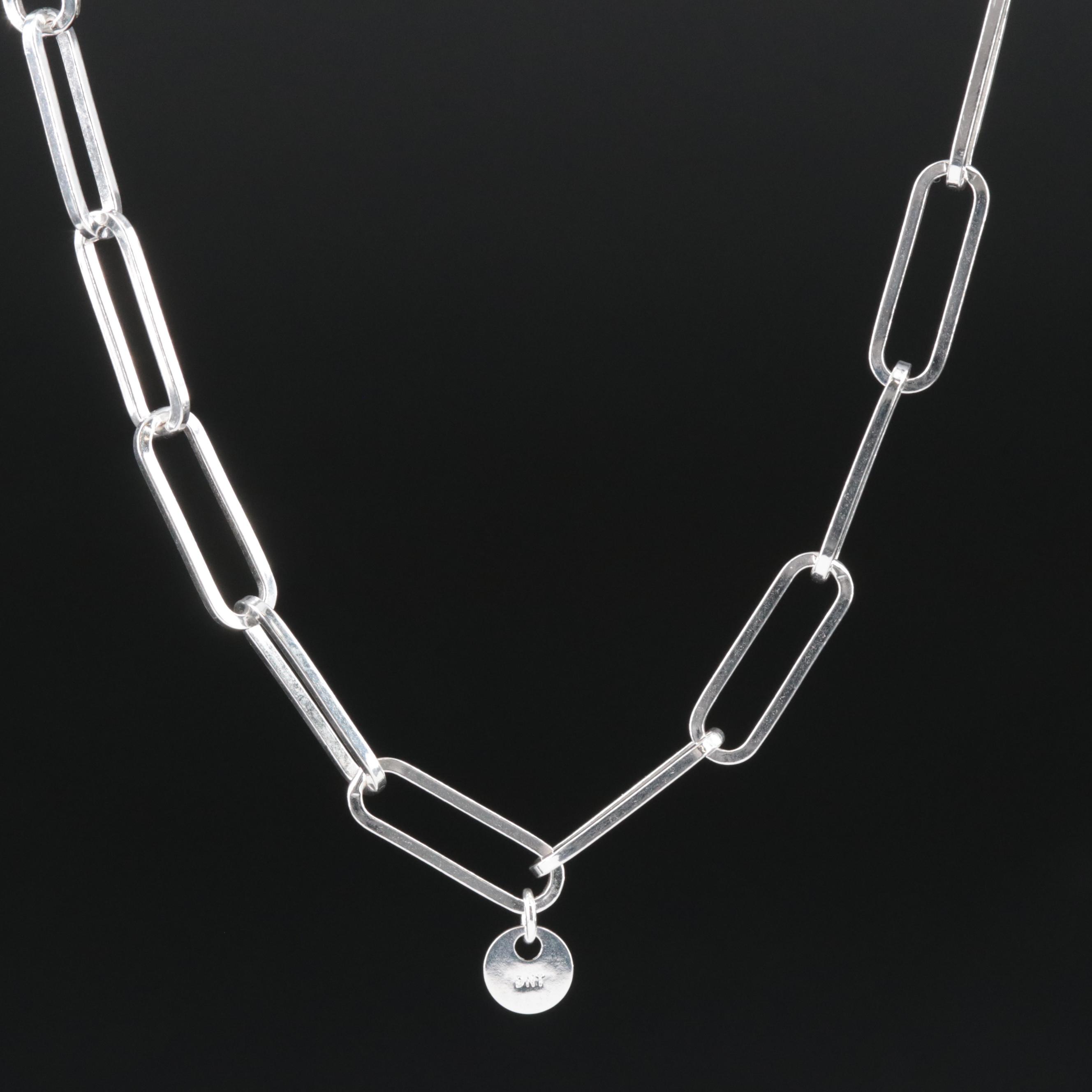 Sterling Paper Clip Chain Necklace