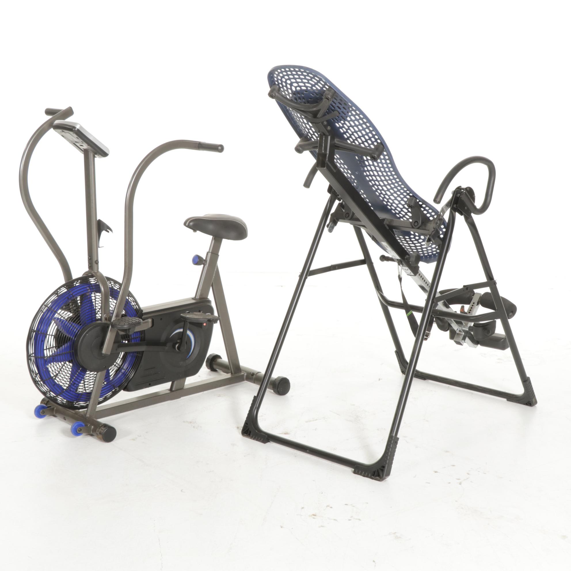 Stamina "Airgometer" Exercise Bike with Inversion Chair