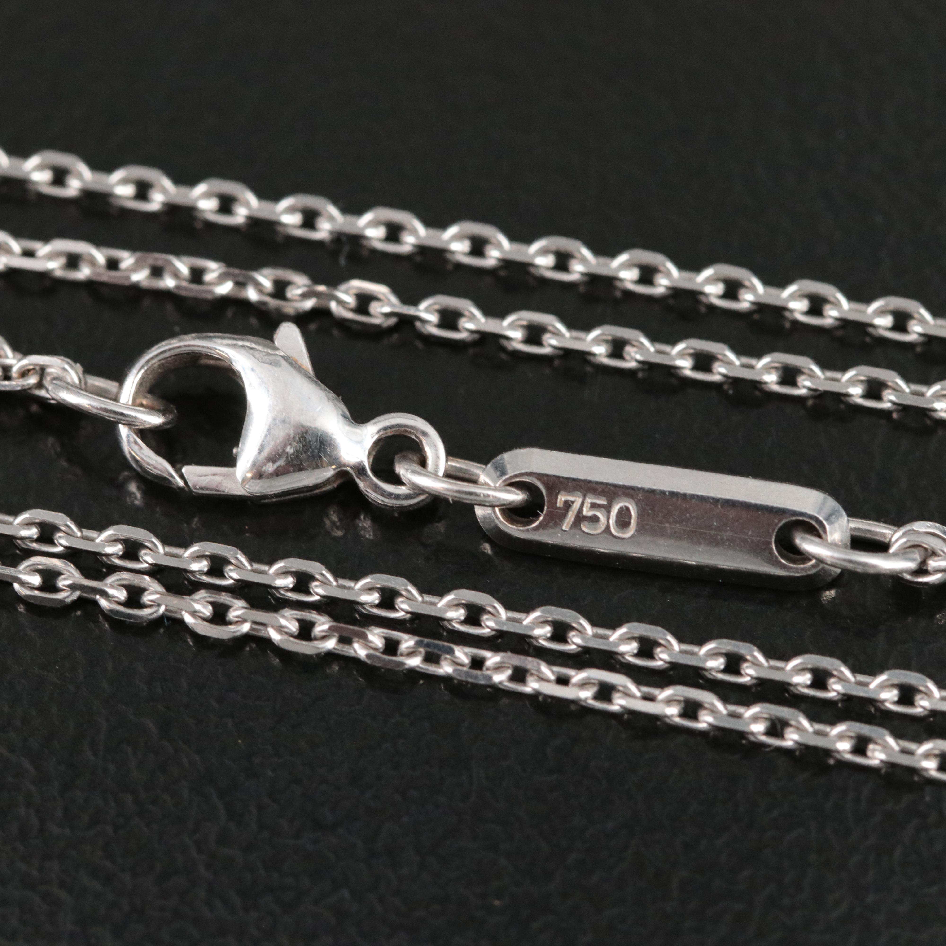 Chopard Happy Diamond Icons 18K Diamond Solitaire Circle Pendant Necklace