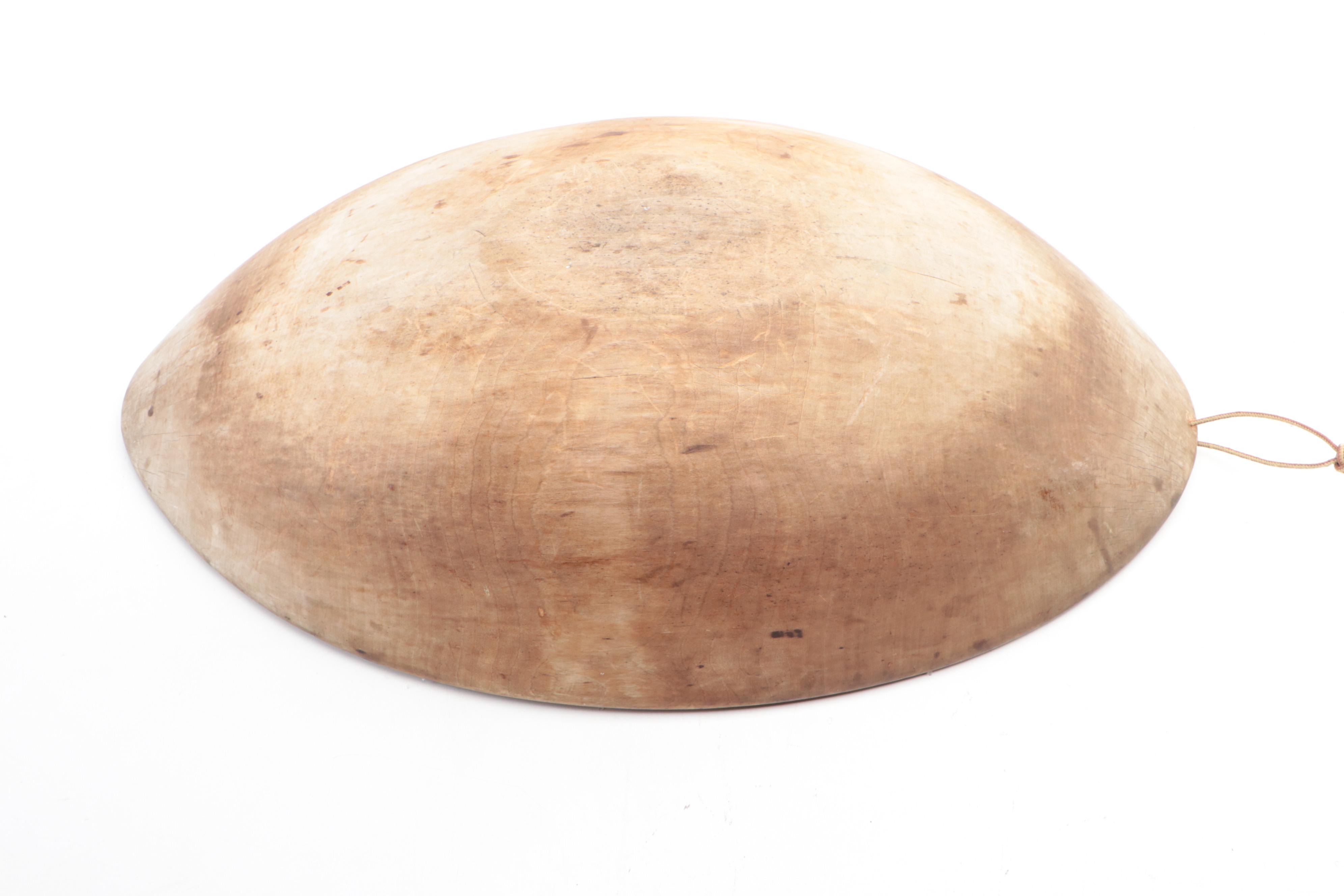 Carol Joos Signed Hand-Carved Walnut Bowl with More Wood Bowls and Walking Stick