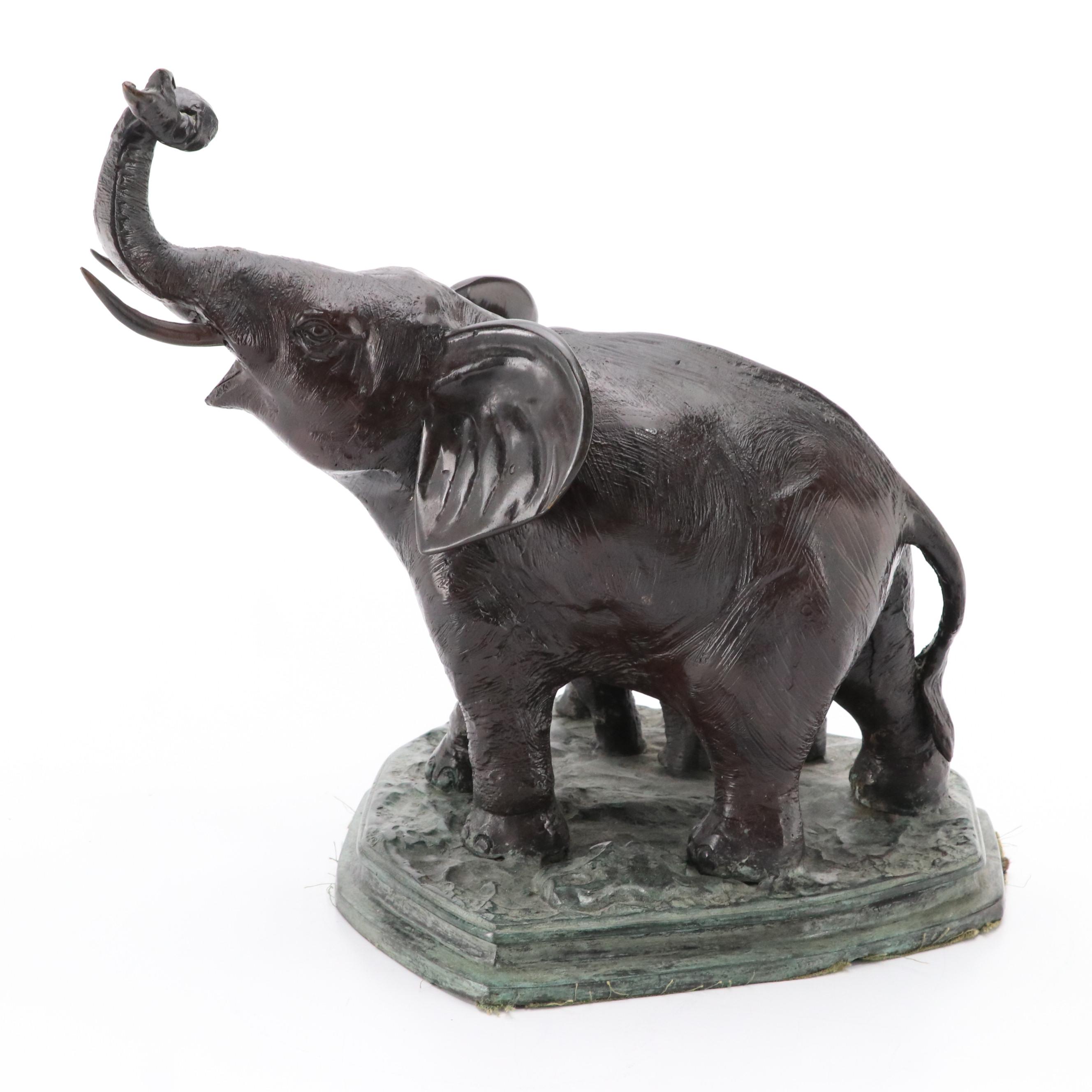 Maitland-Smith Ltd. Bronze Sculpture of Elephants