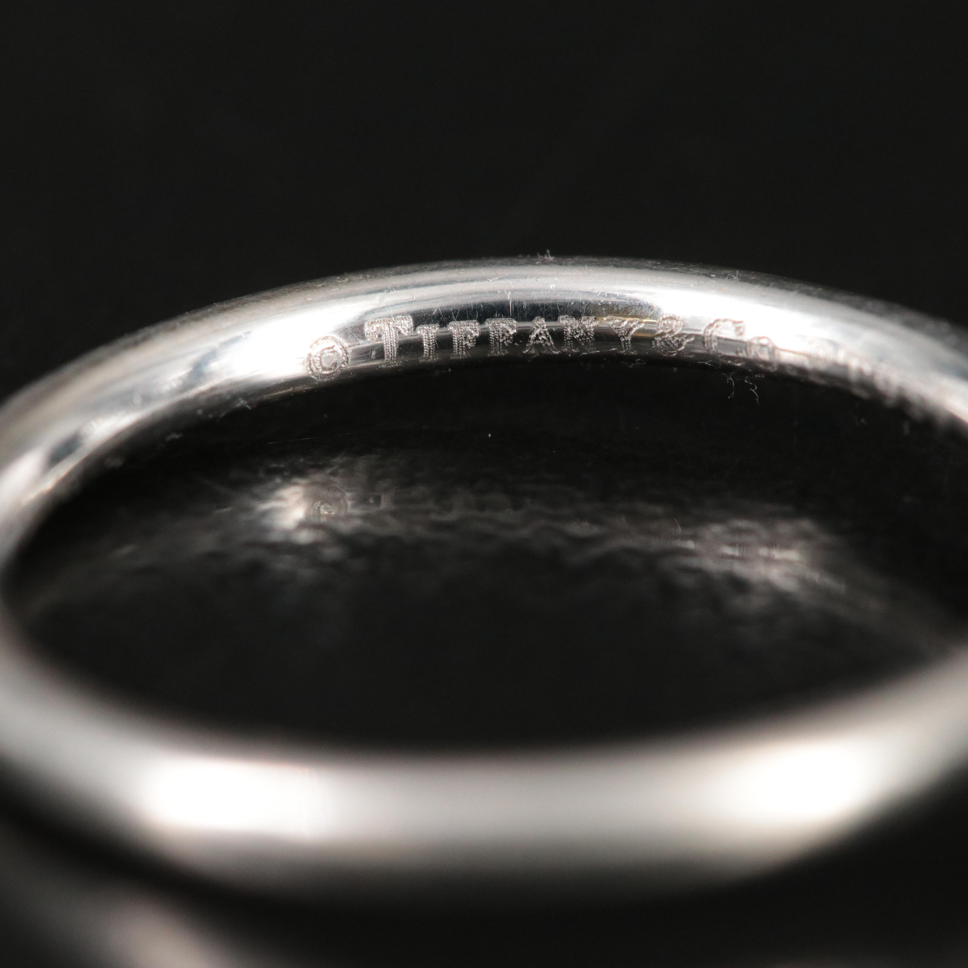 Tiffany & Co. Bezet Platinum Diamond Solitaire Ring