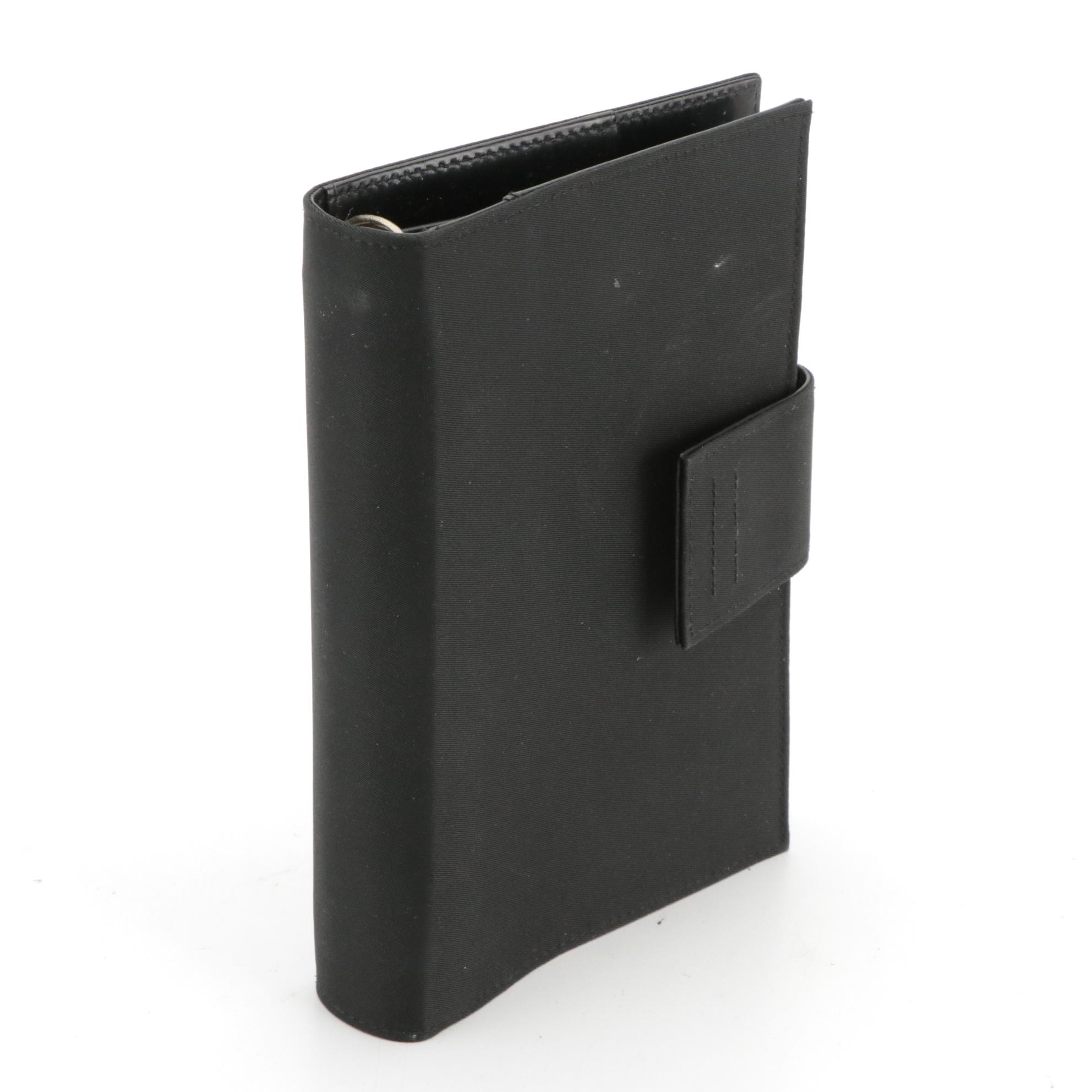 Prada Black Nylon and Leather Agenda Cover