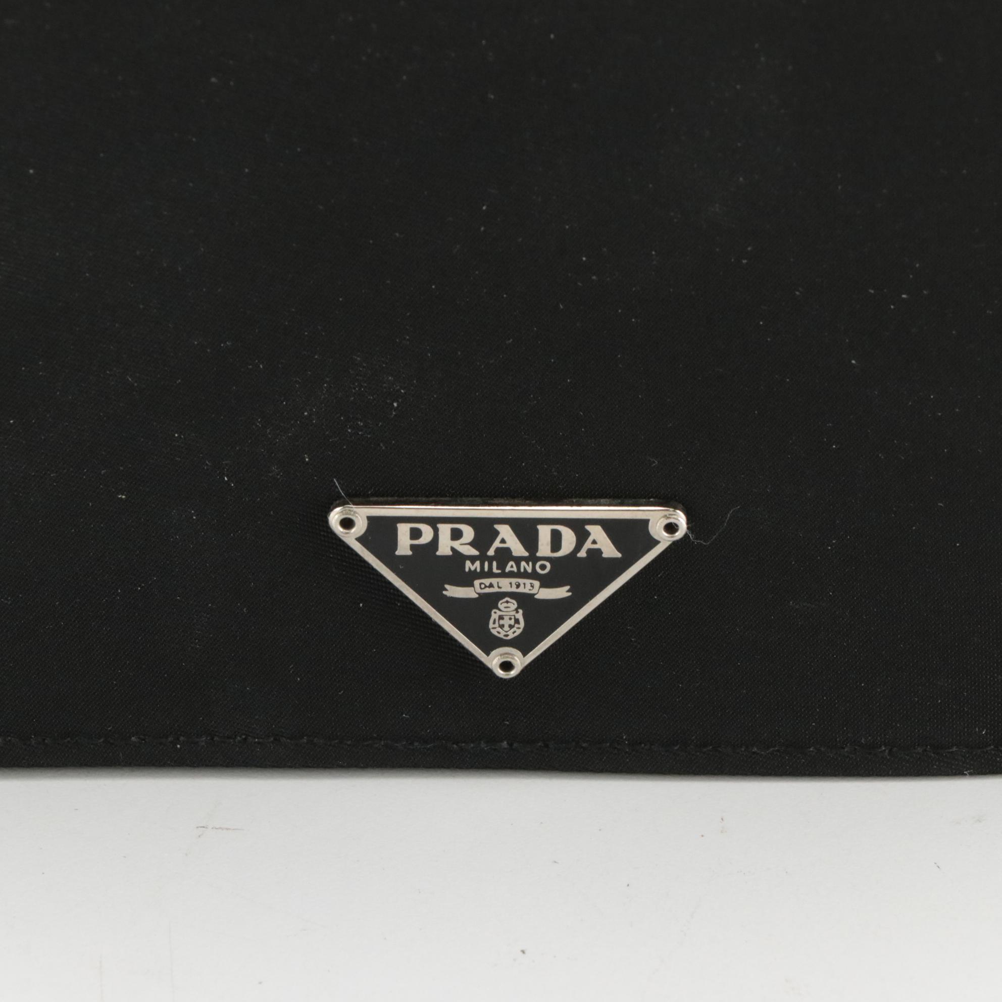 Prada Black Nylon and Leather Agenda Cover