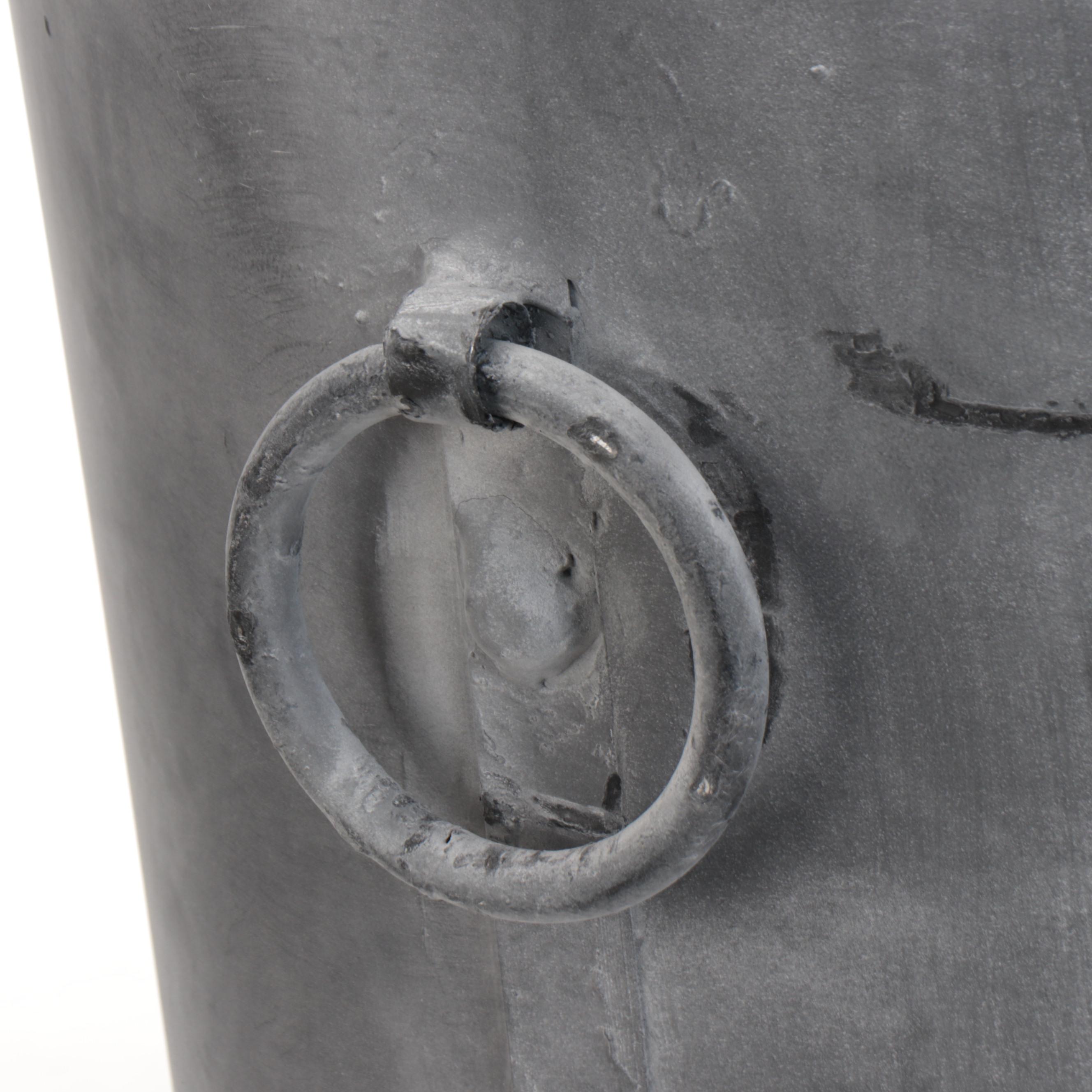 Tall Galvanized Metal Garden Planter, Contemporary