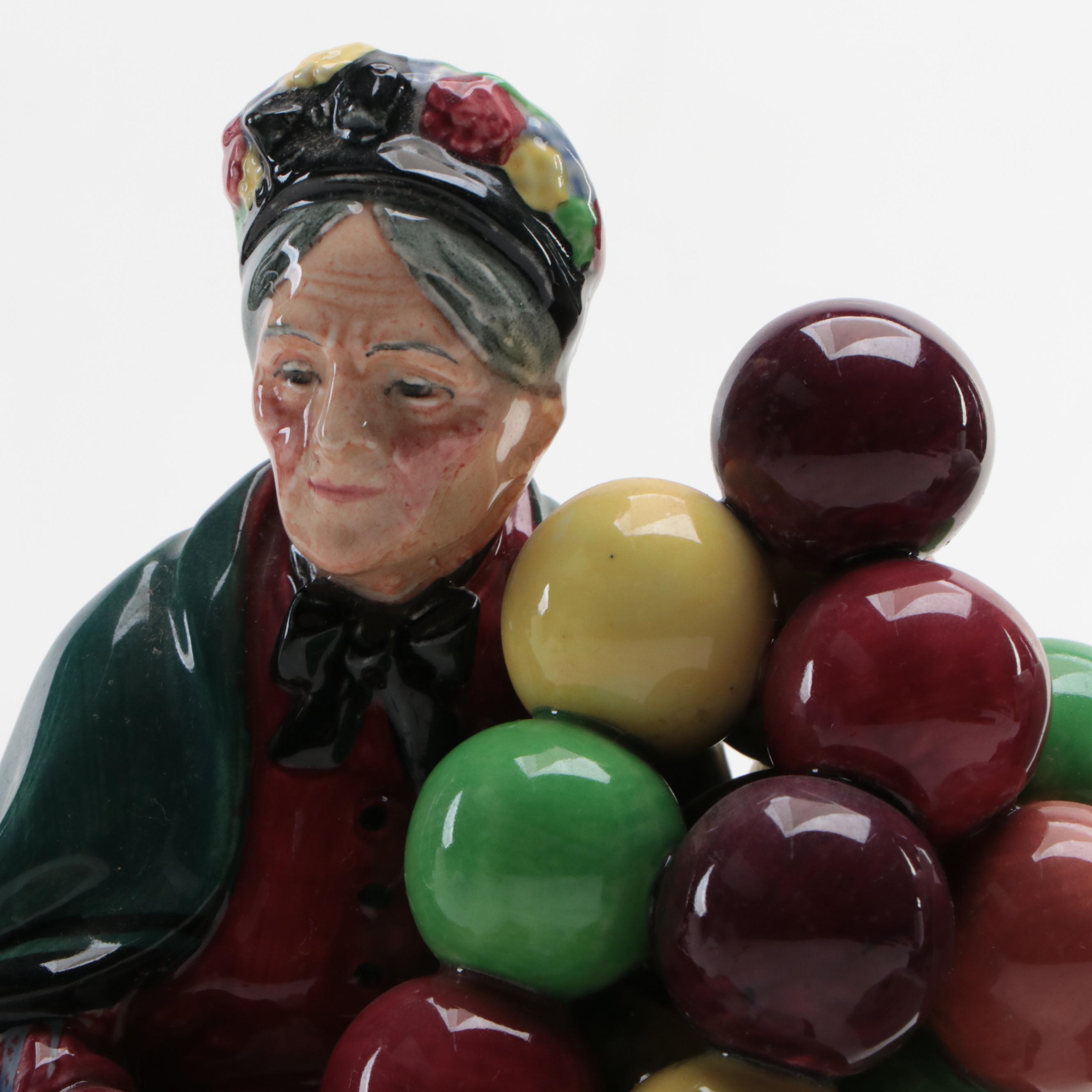Royal Doulton "The Old Balloon Seller" and "Joan" Porcelain Figurines