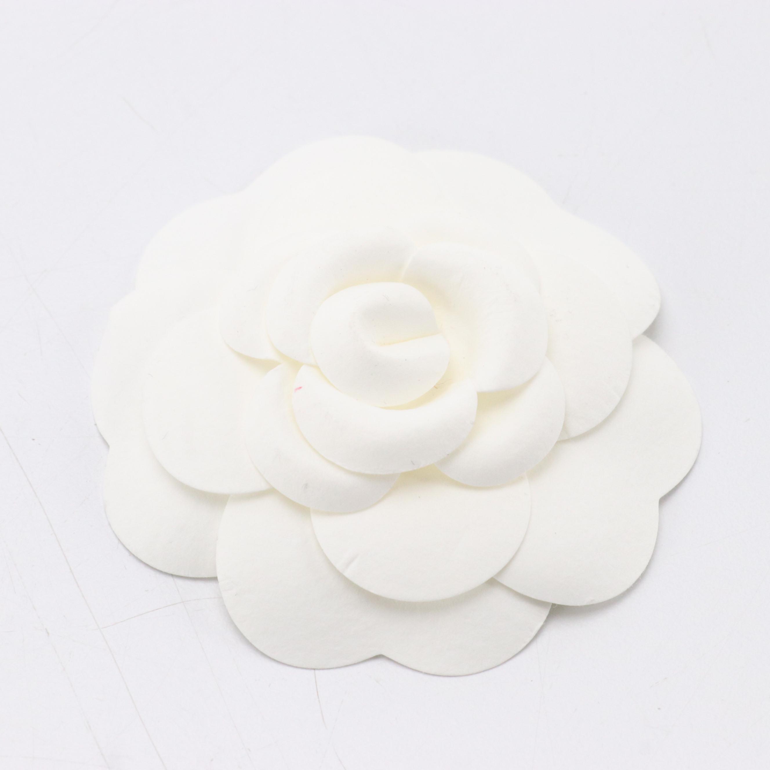 Chanel Mini Notebook, Camellia Flower and Gold Tone Bookmark in Envelope