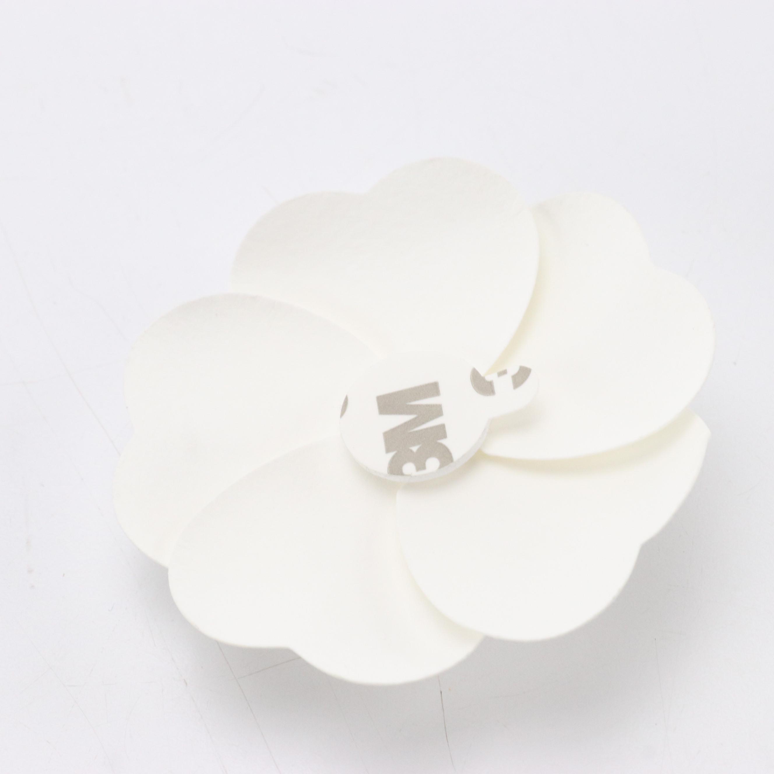 Chanel Mini Notebook, Camellia Flower and Gold Tone Bookmark in Envelope