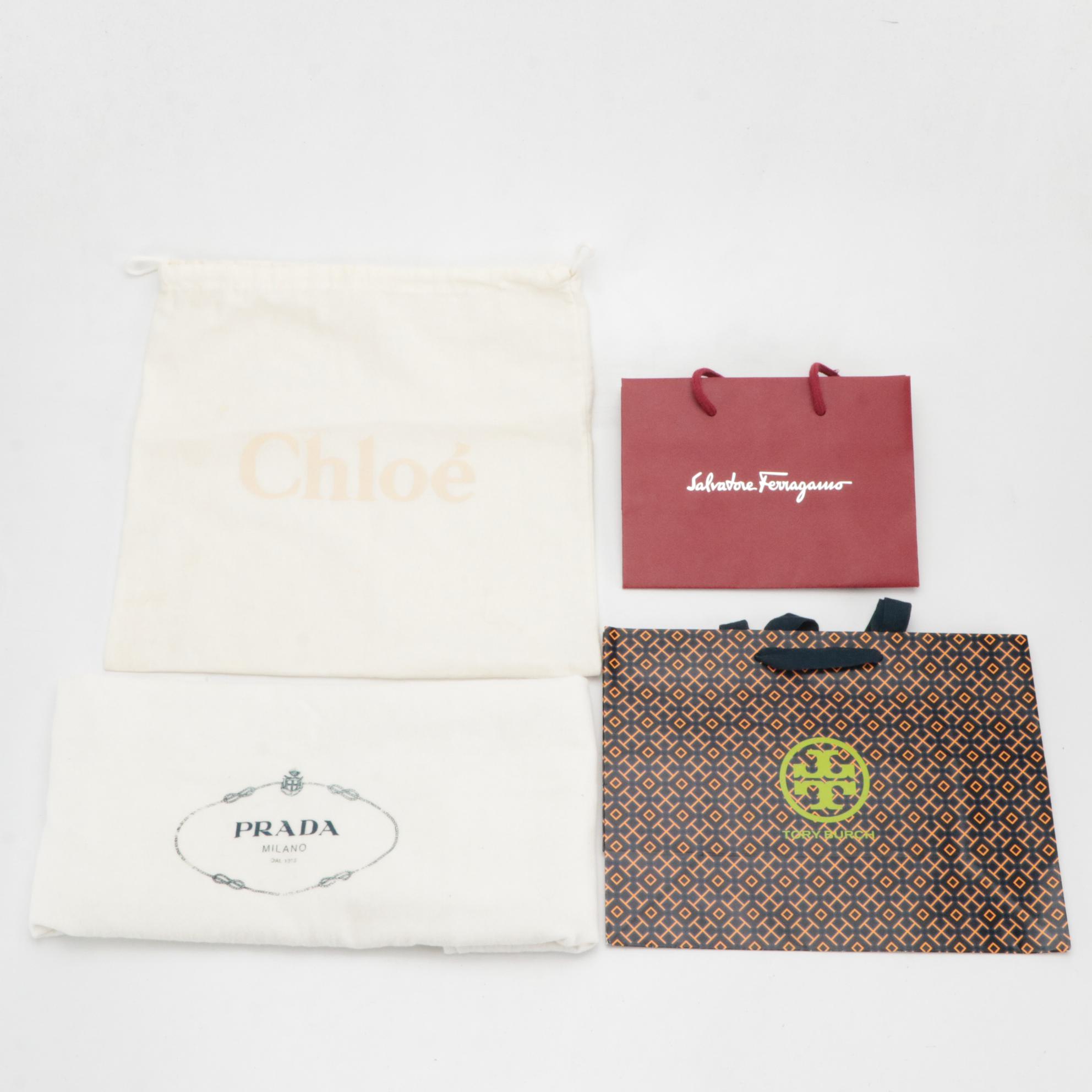 Designer Dust Bags & Retail Shopping Bags Featuring Louis Vuitton, Prada, More