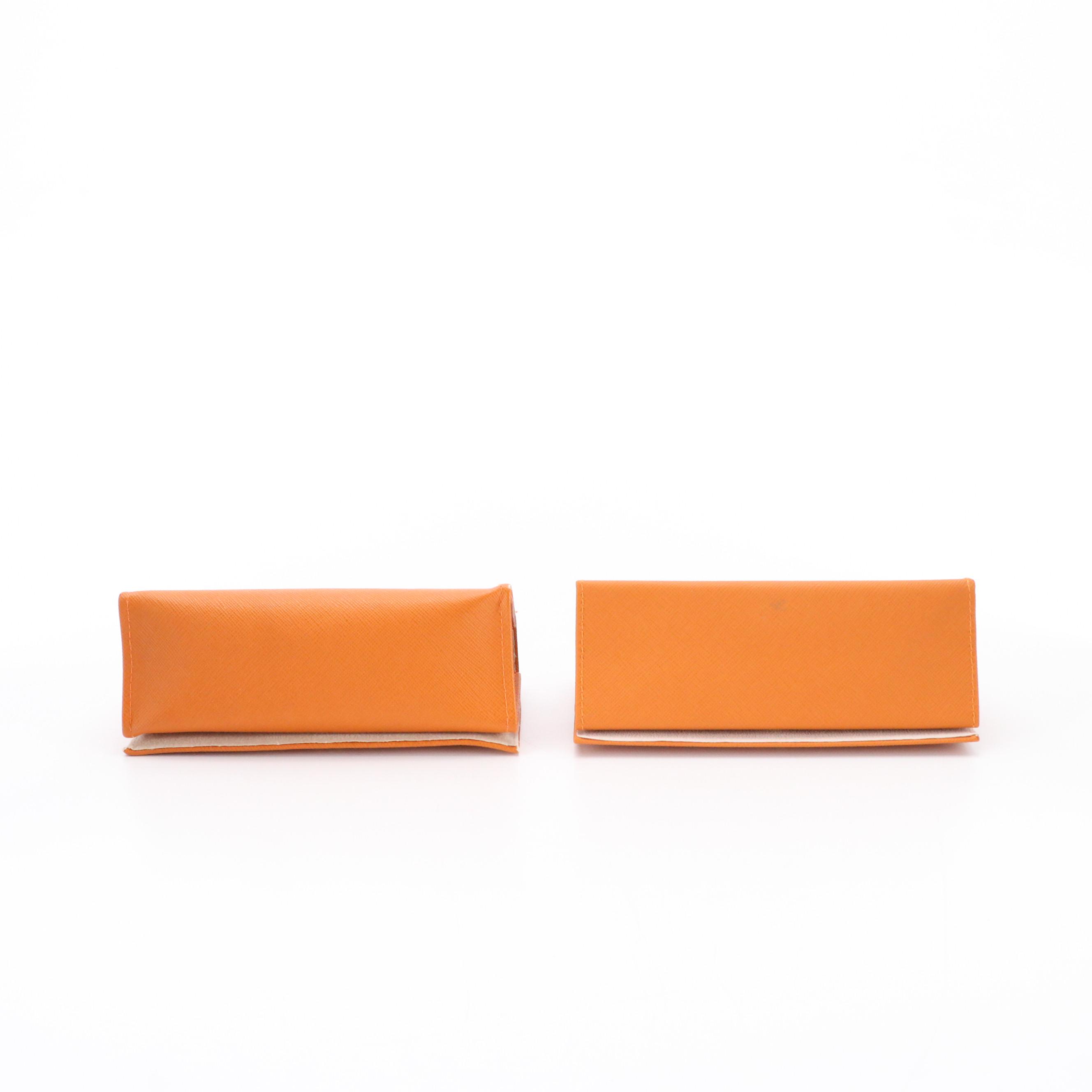 Tory Burch Sunglass Cases in Orange Saffiano Leather
