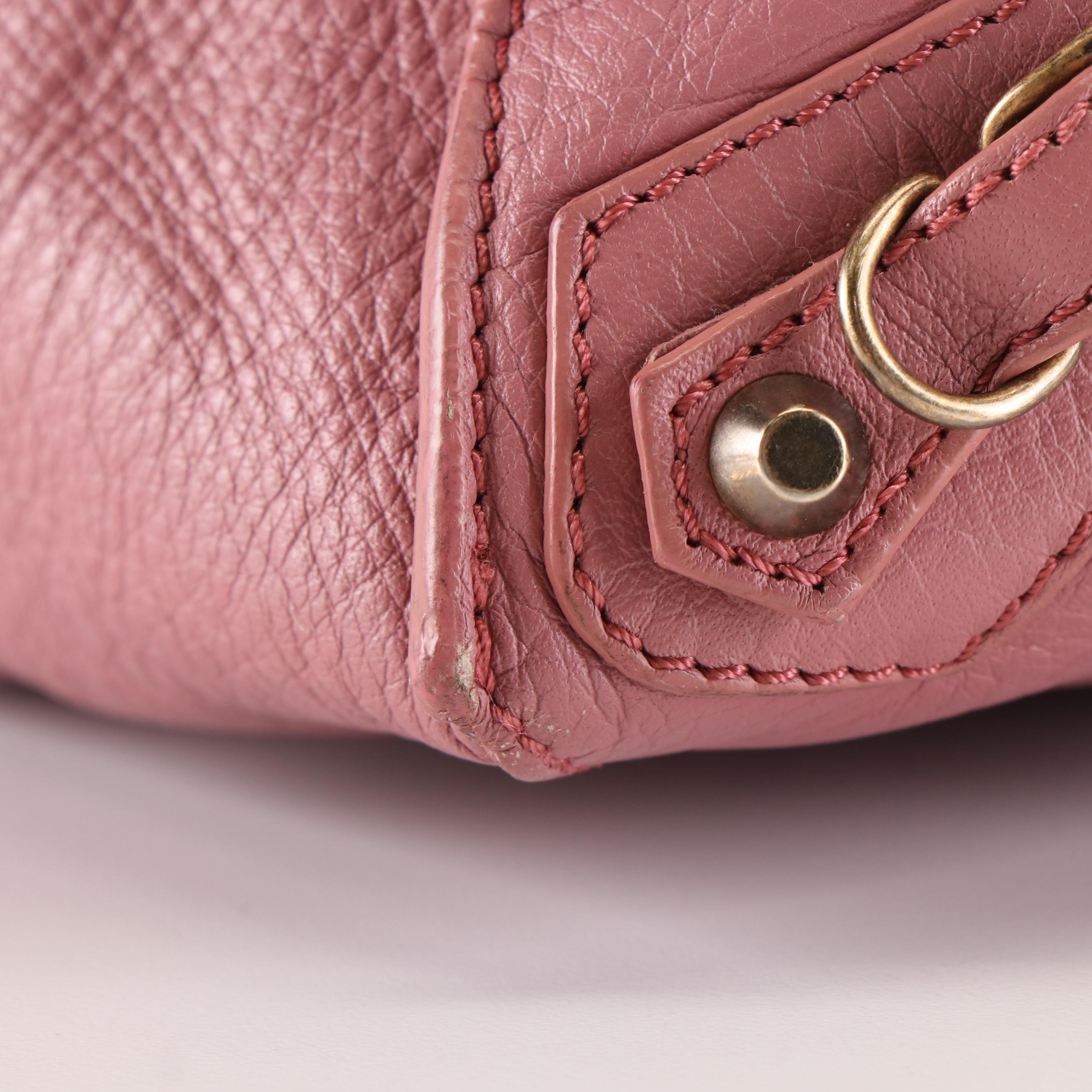 Balenciaga Papier A4 Classic Studs Tote in Pink Calfskin Leather