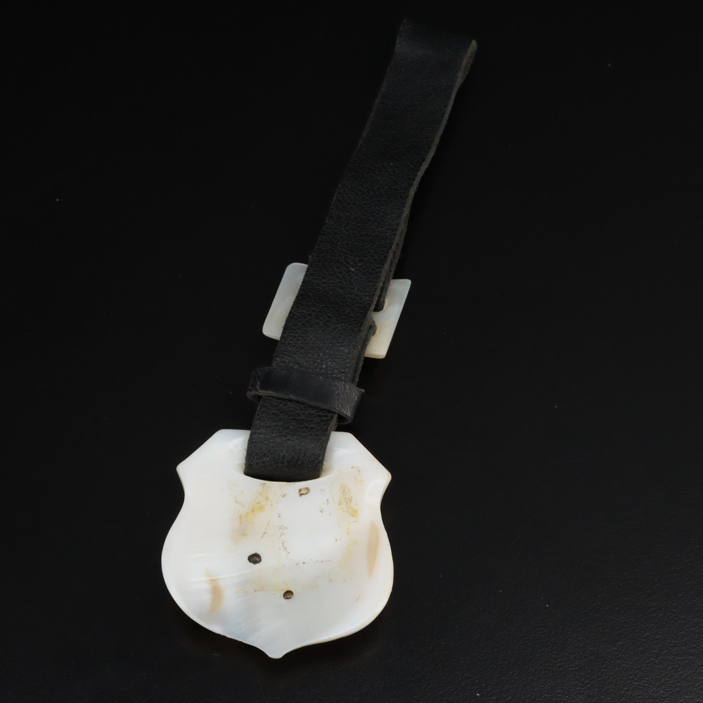 Vintage John Deere Advertisement Fob Including Mother-of-Pearl and Shell