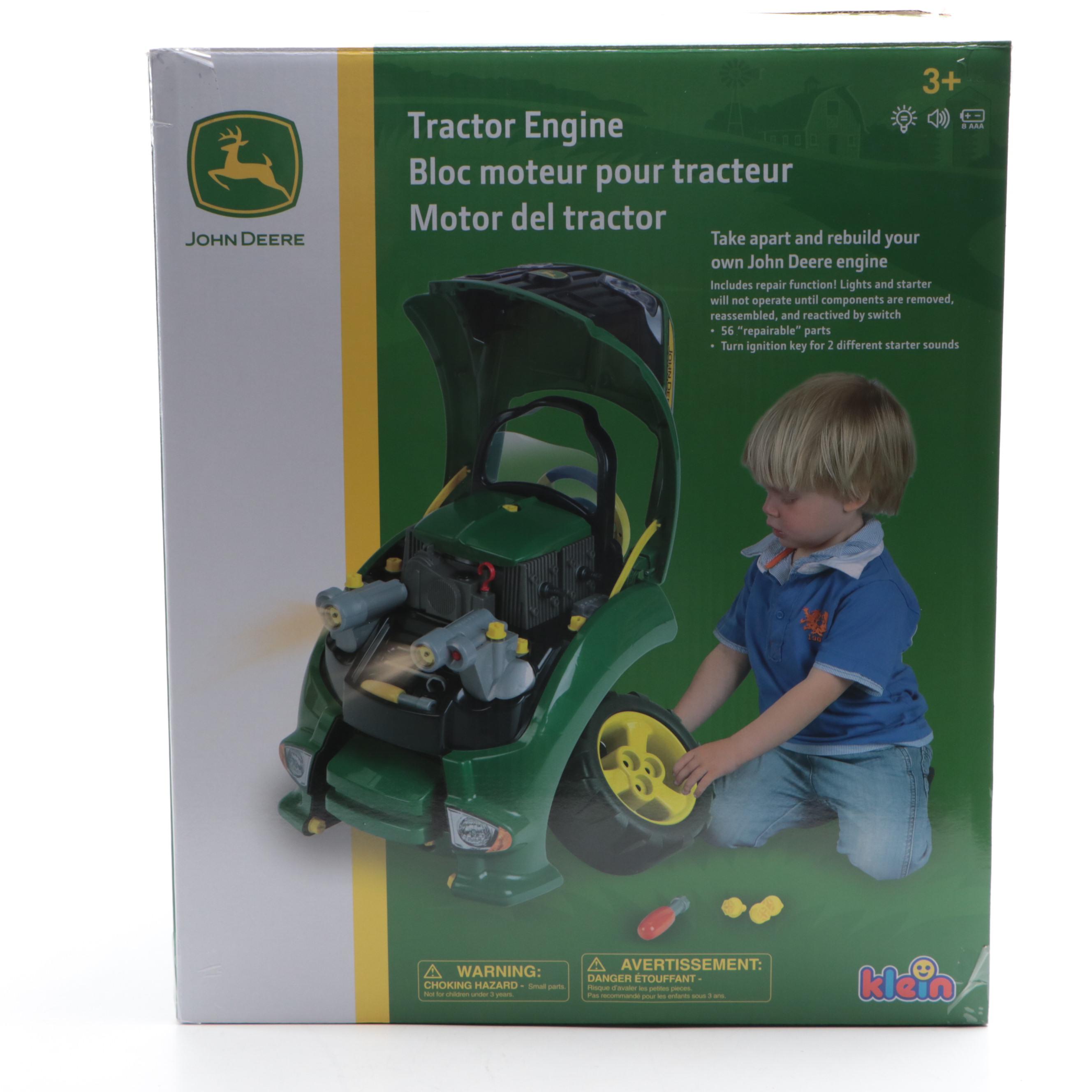 John Deere Toy Tractor Repair Playset, Contemporary