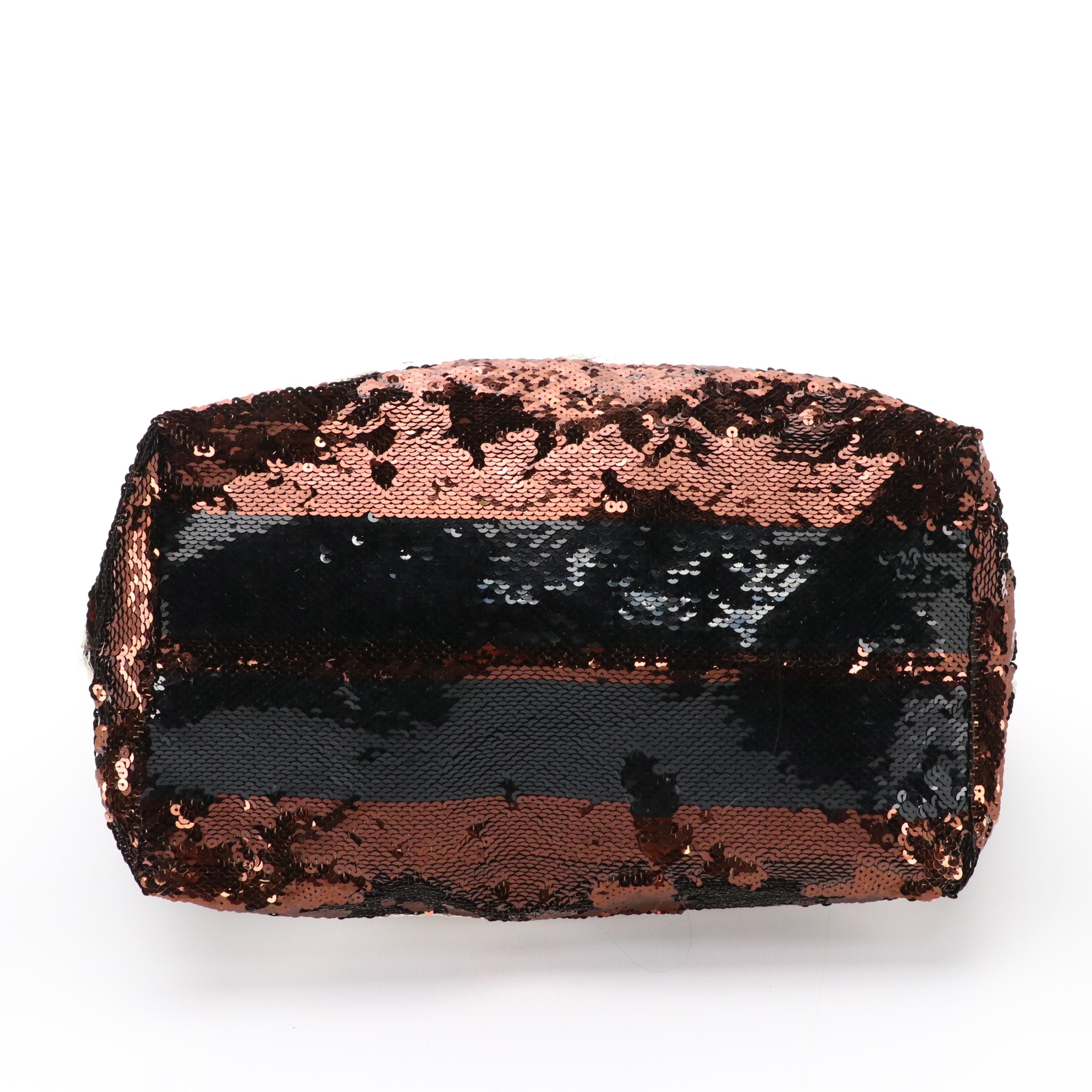 Prada Striped Sequin Tote