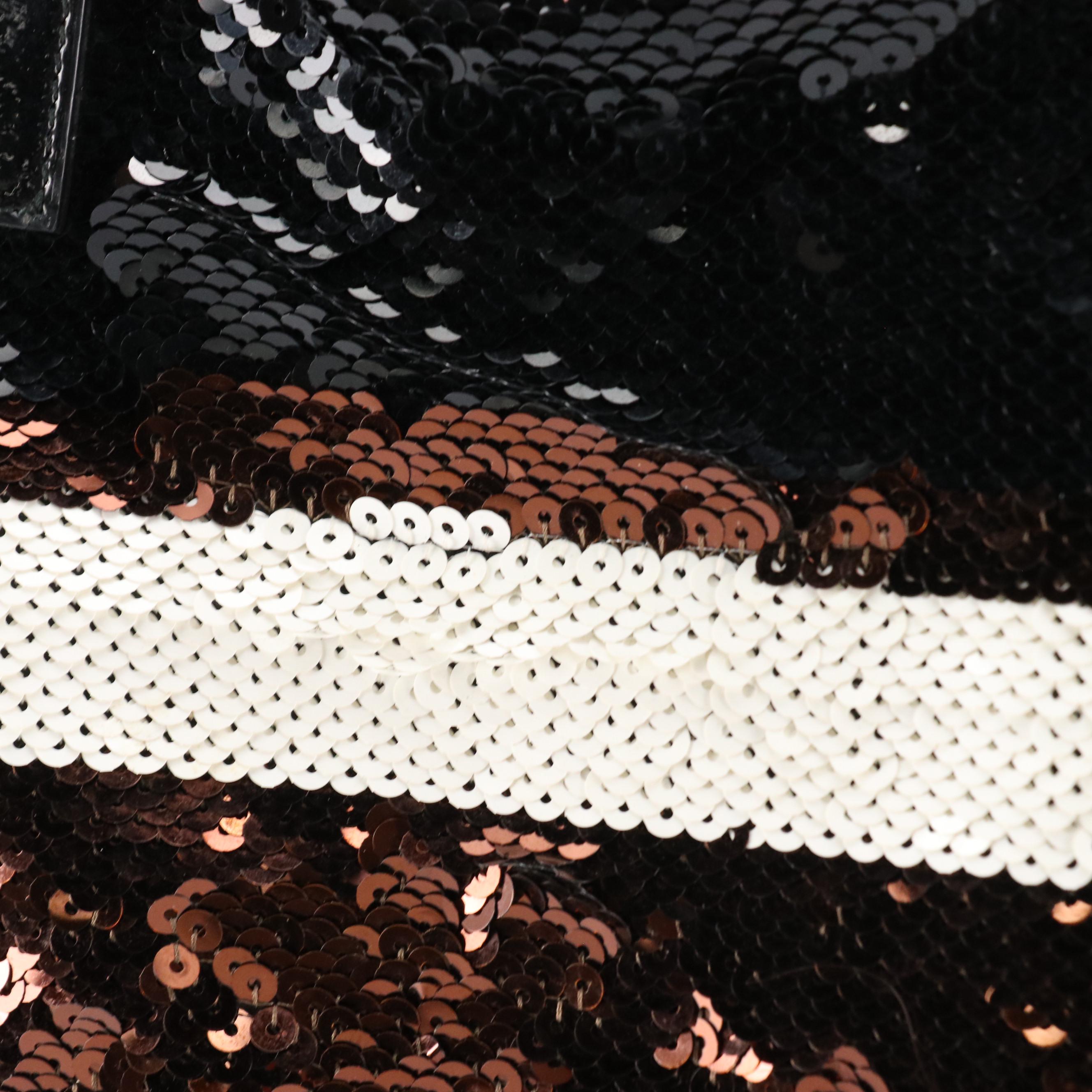 Prada Striped Sequin Tote