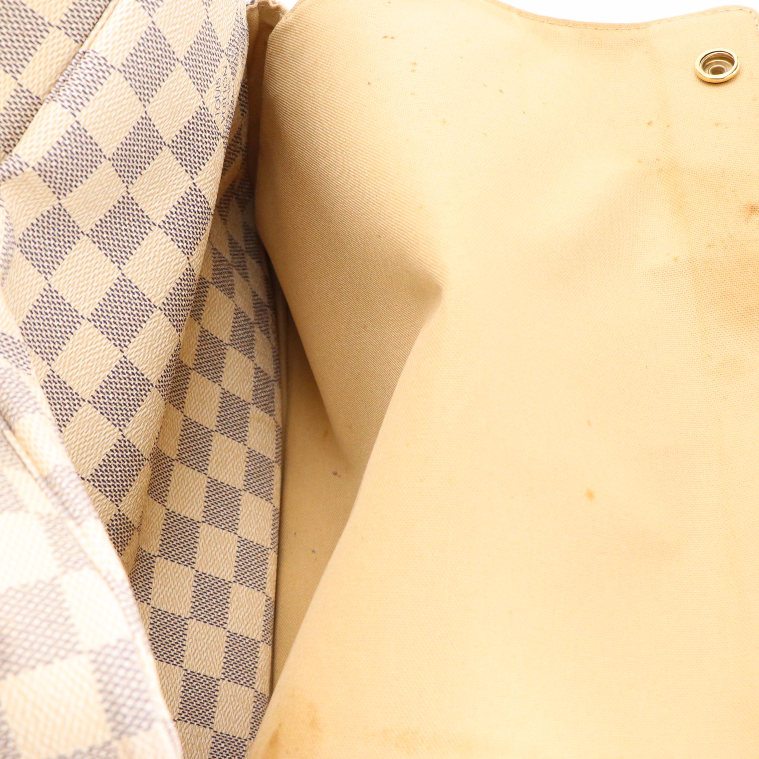 Louis Vuitton Naviglio Crossbody Messenger Bag in Damier Azur Coated Canvas