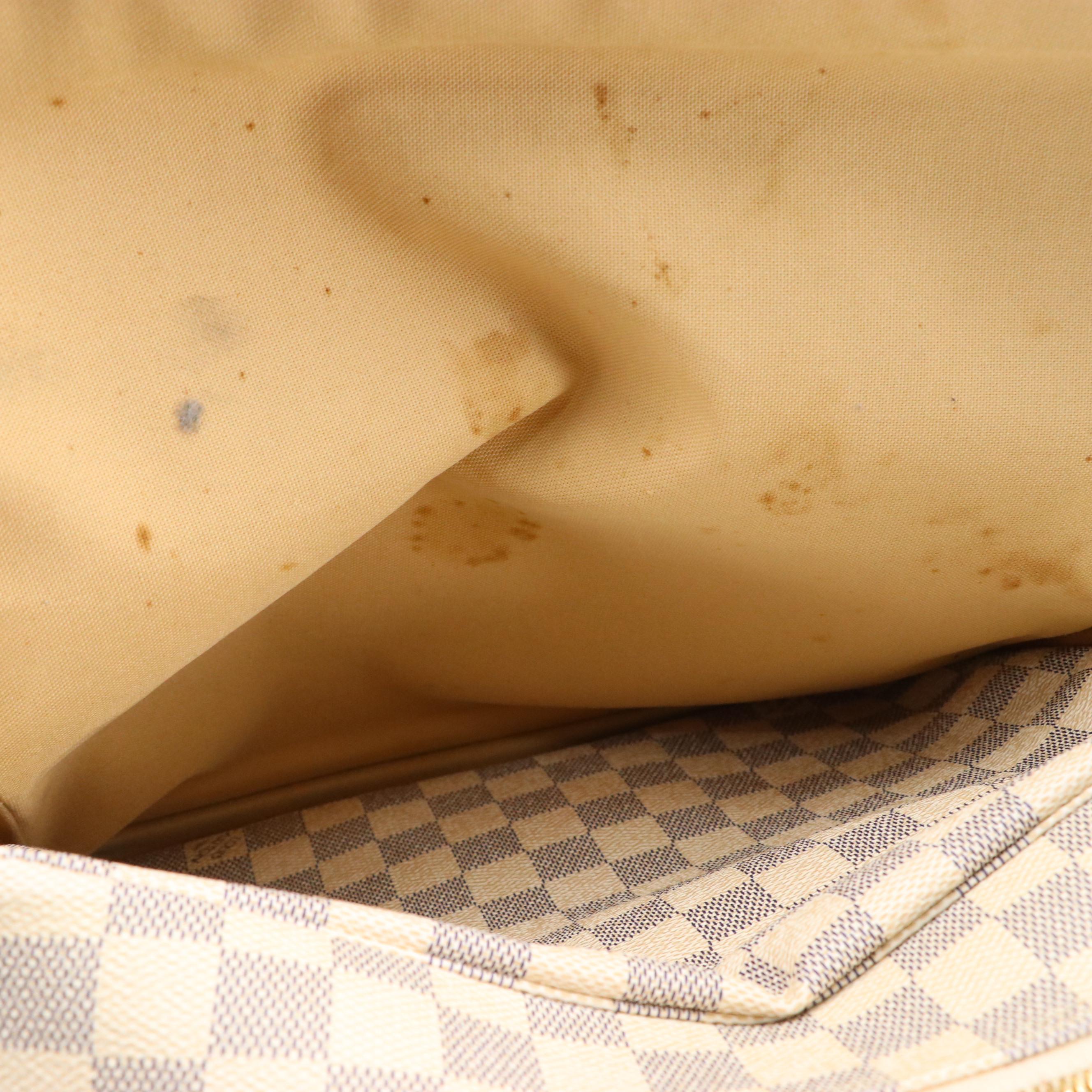 Louis Vuitton Naviglio Crossbody Messenger Bag in Damier Azur Coated Canvas