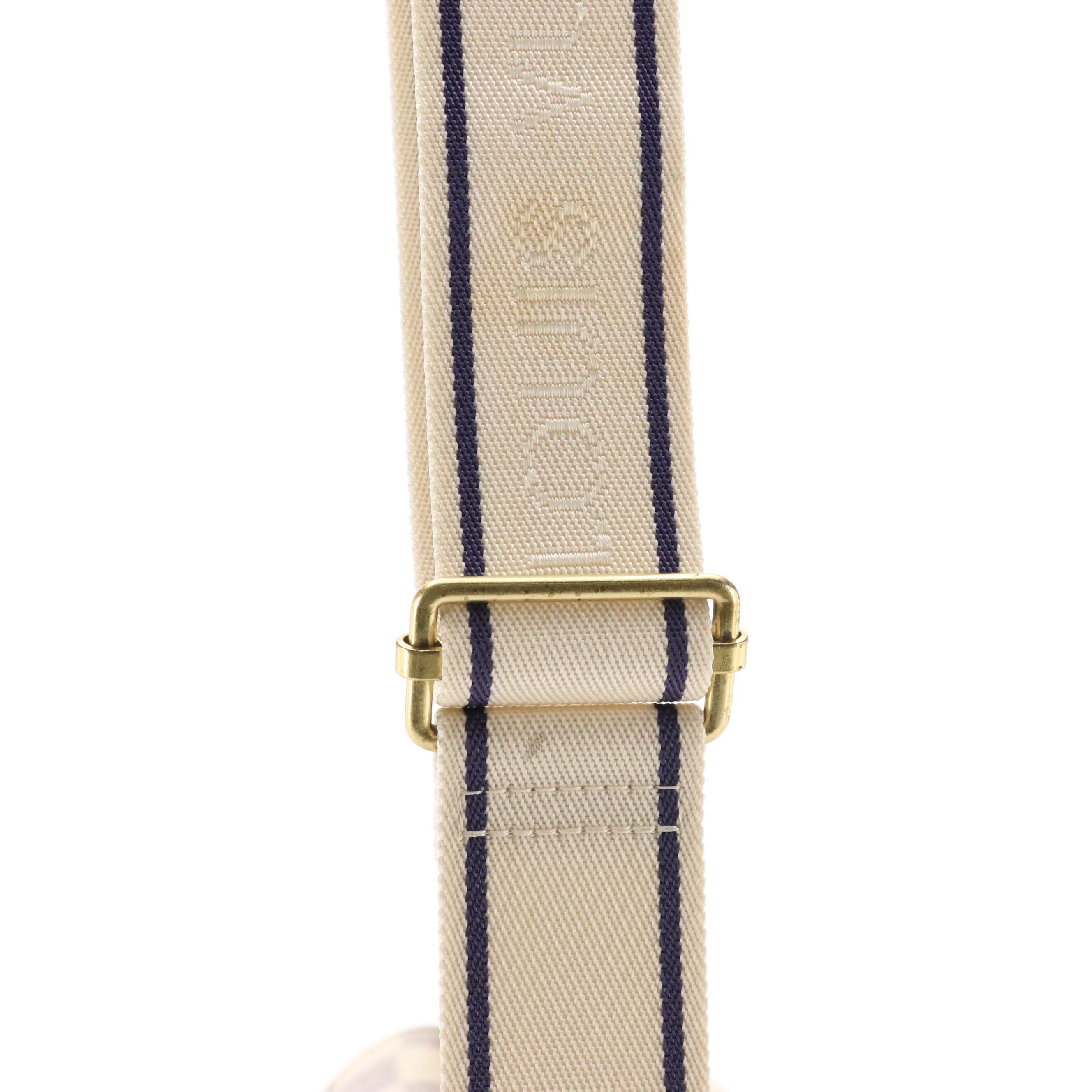 Louis Vuitton Naviglio Crossbody Messenger Bag in Damier Azur Coated Canvas