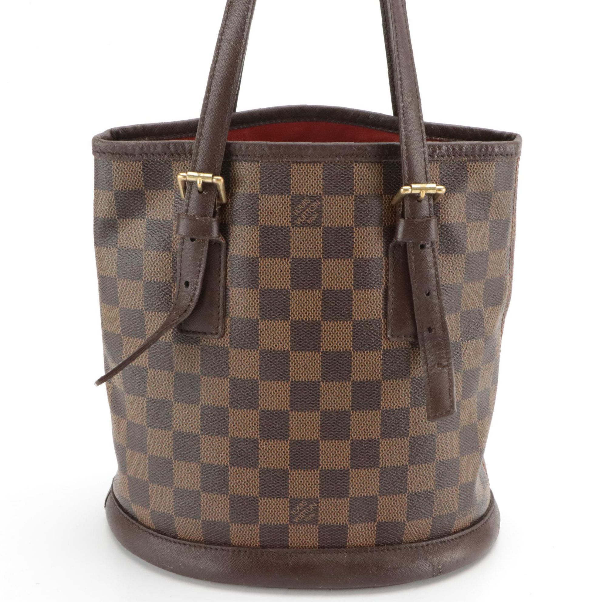 Louis Vuitton Marais Bucket Bag in Damier Ébène Canvas and Leather