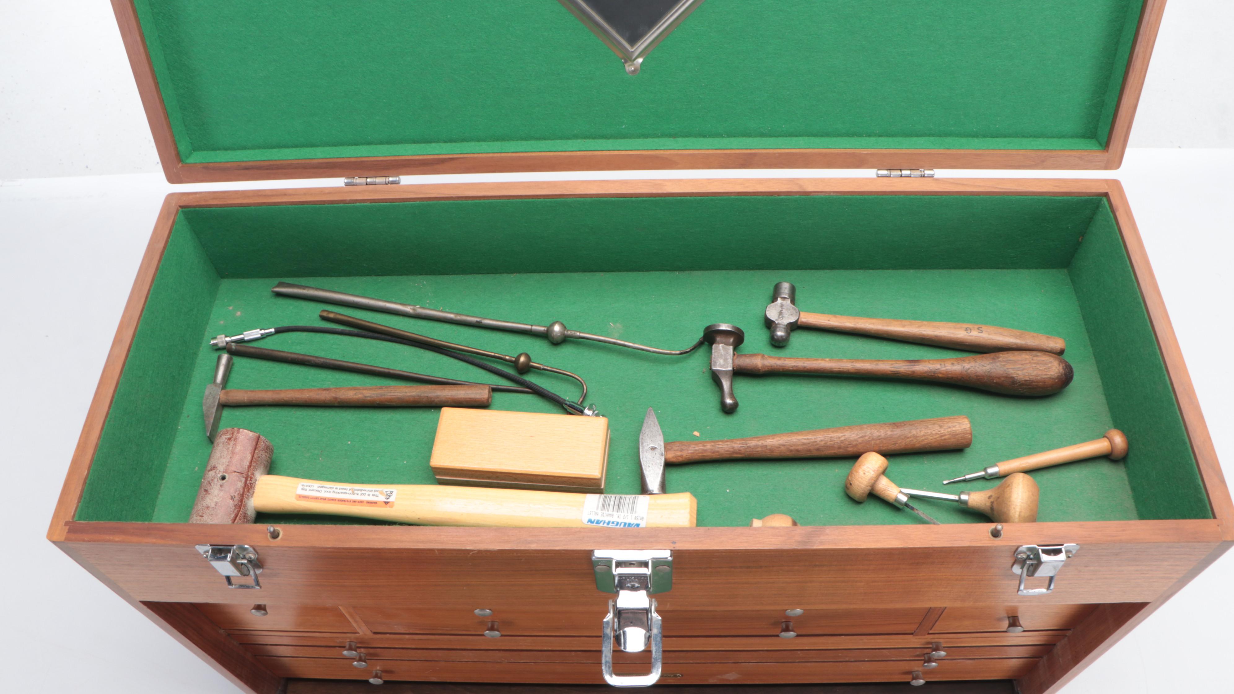 H. Gerstner & Sons Machinist's Oak 12-Drawer Tool Chest