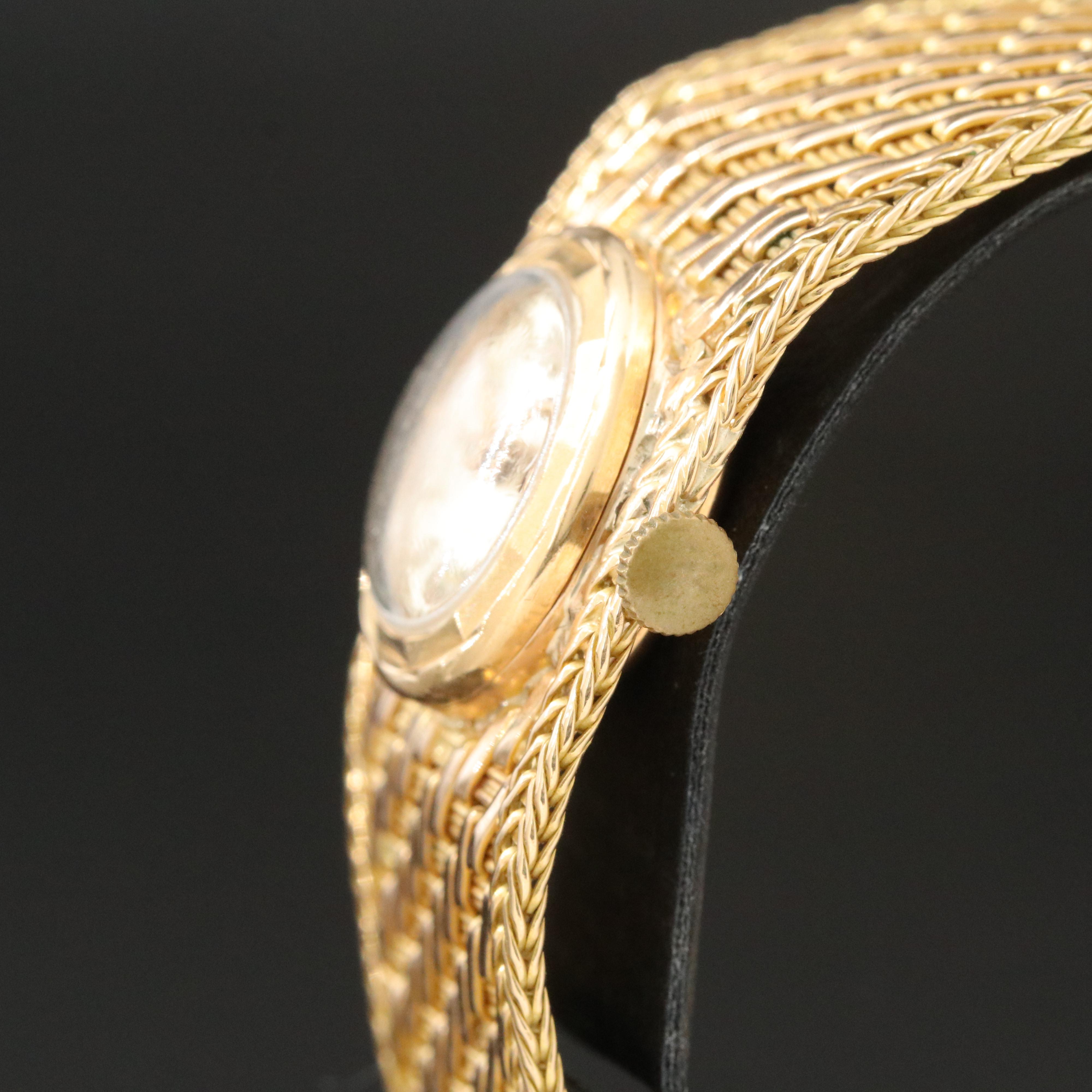 Tressa 18K Gold Basket Weave Bracelet Watch