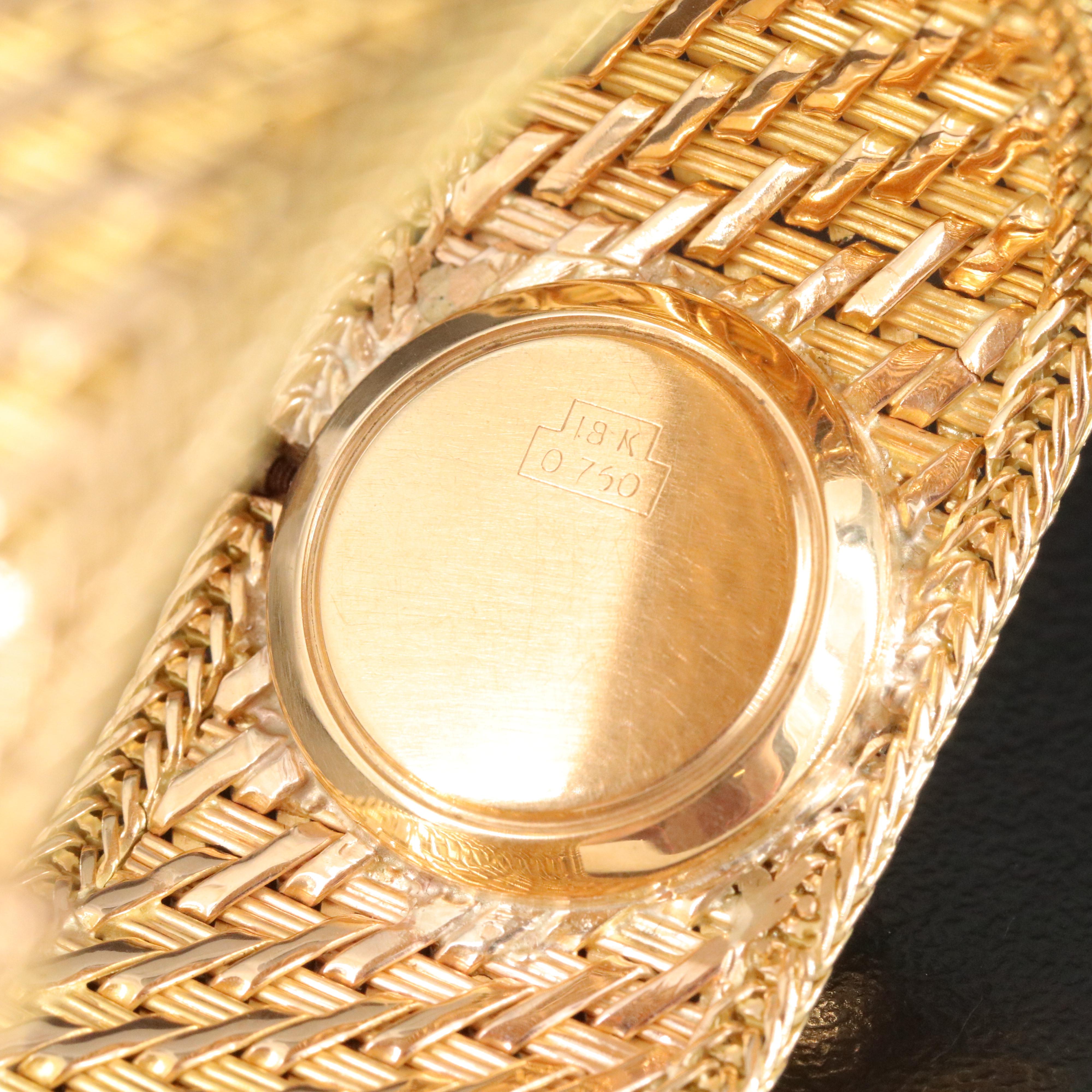Tressa 18K Gold Basket Weave Bracelet Watch