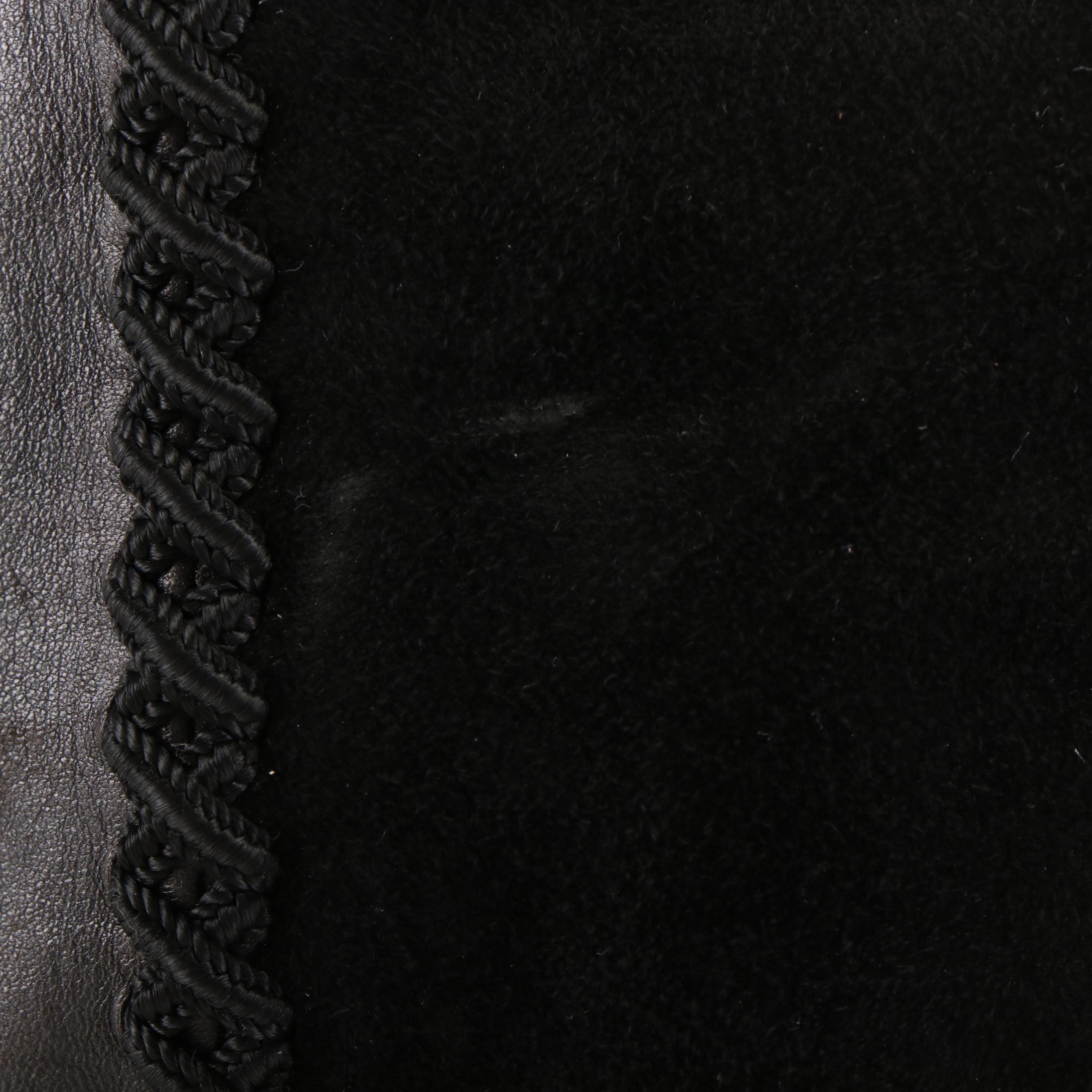 Prada Shoulder Tote in Black Leather and Suede