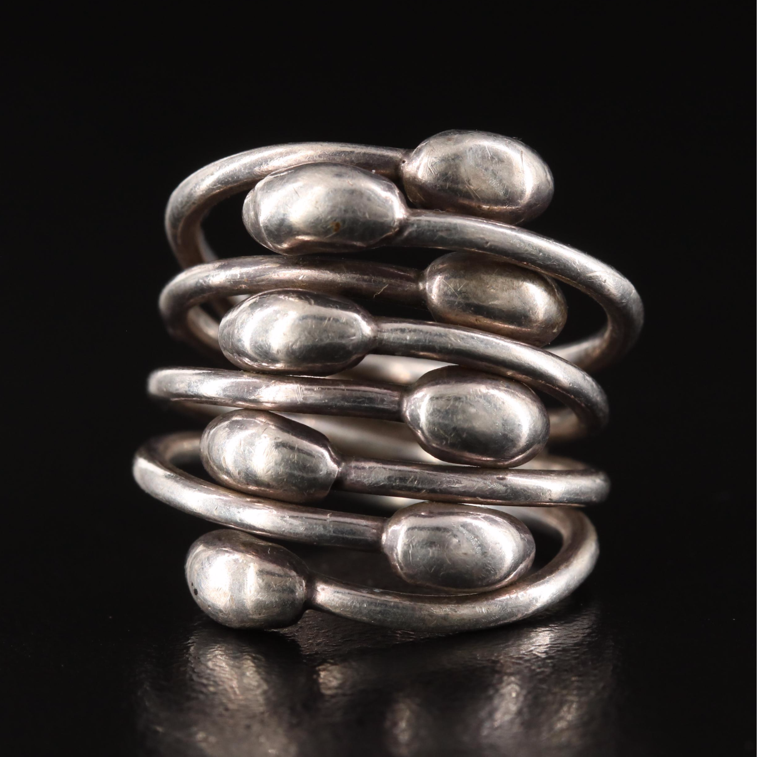 Sterling Stacked Bypass Ring