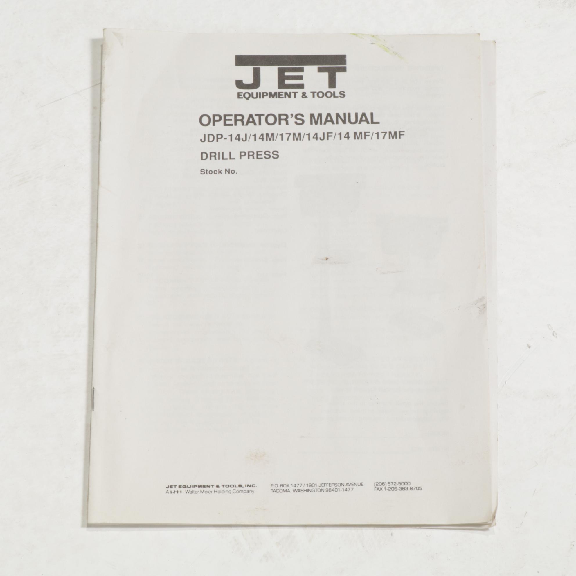 JET Upright Drill Press Model JDP17MF , Late 20th Century Everything
