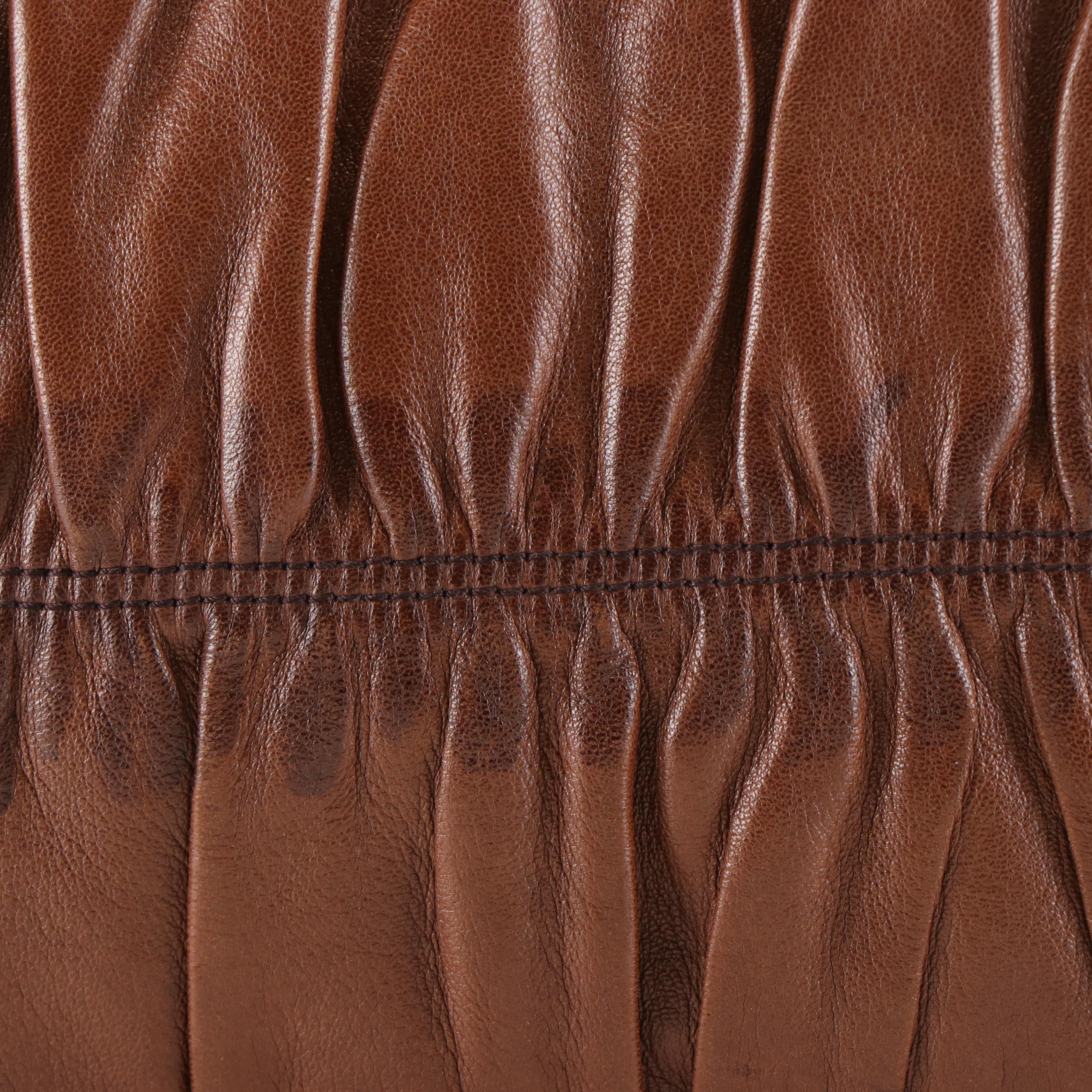 Prada Tote Bag in Brown Nappa Gaufre Leather