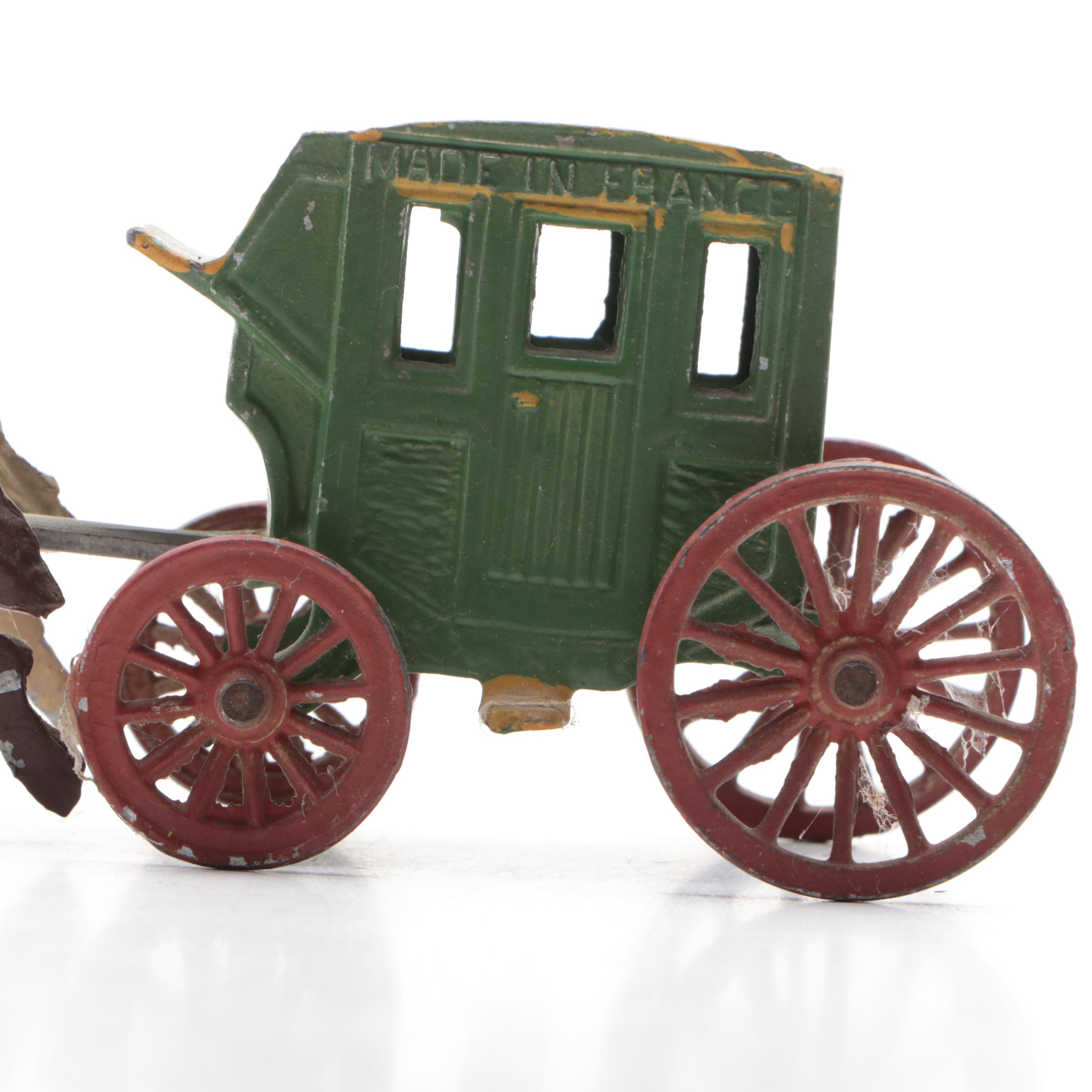 French and Other Cast Metal Wagon Toys, Early to Mid-20th Century