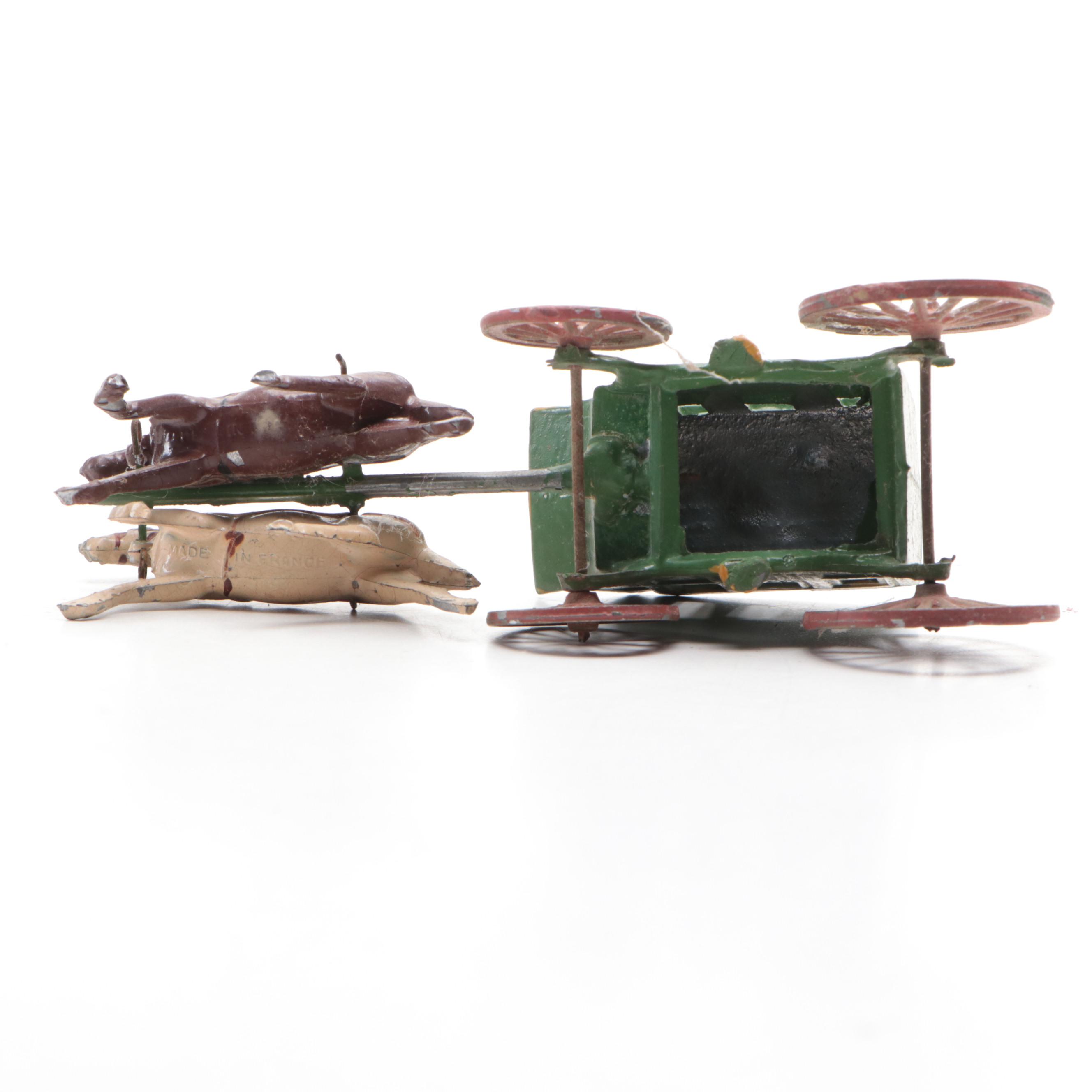 French and Other Cast Metal Wagon Toys, Early to Mid-20th Century
