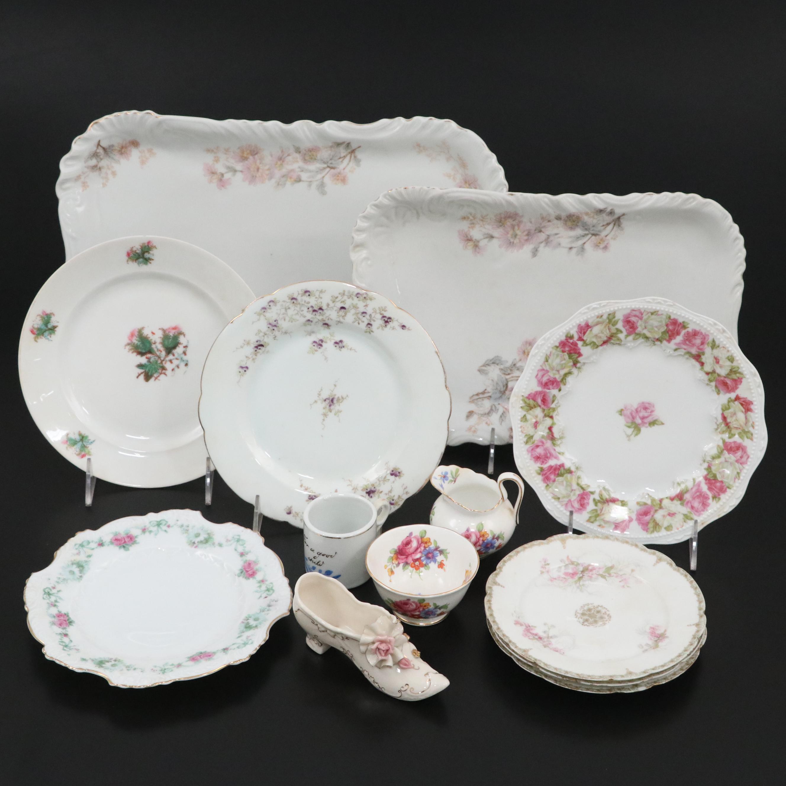 Carlsbad Serving Trays with Haviland Salad Plate and More