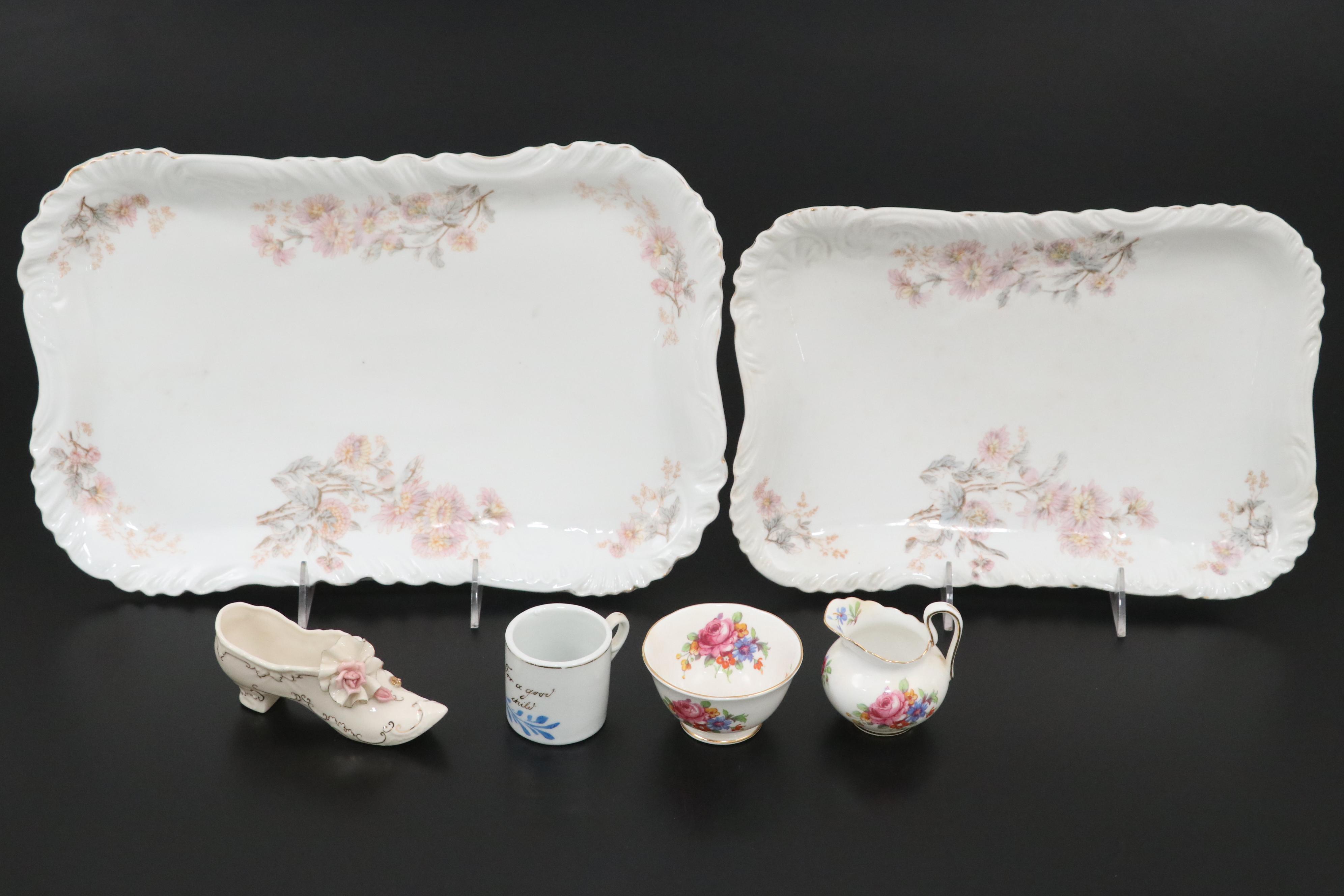 Carlsbad Serving Trays with Haviland Salad Plate and More