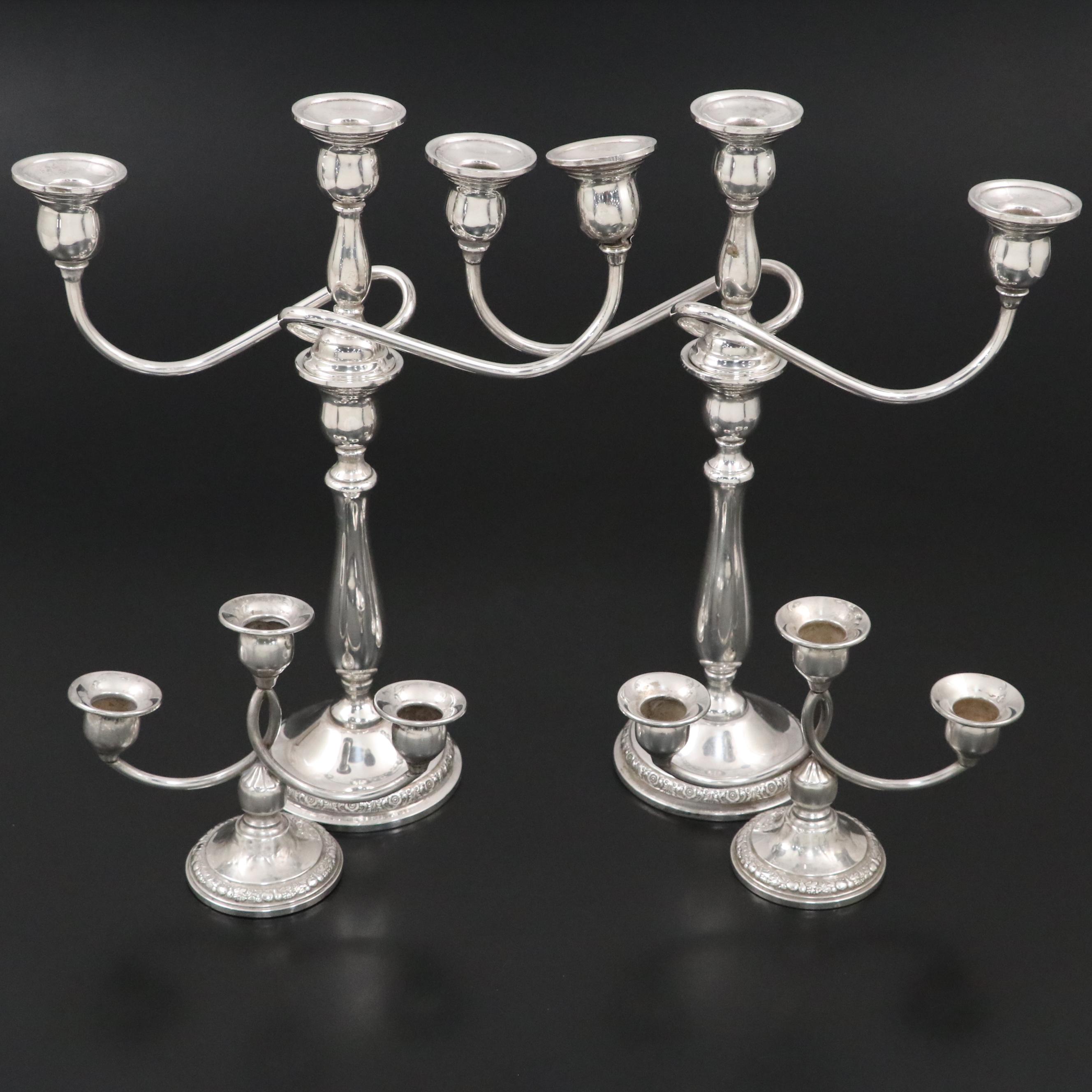 International Silver Co. "Prelude" and Other Weighted Sterling Candelabras