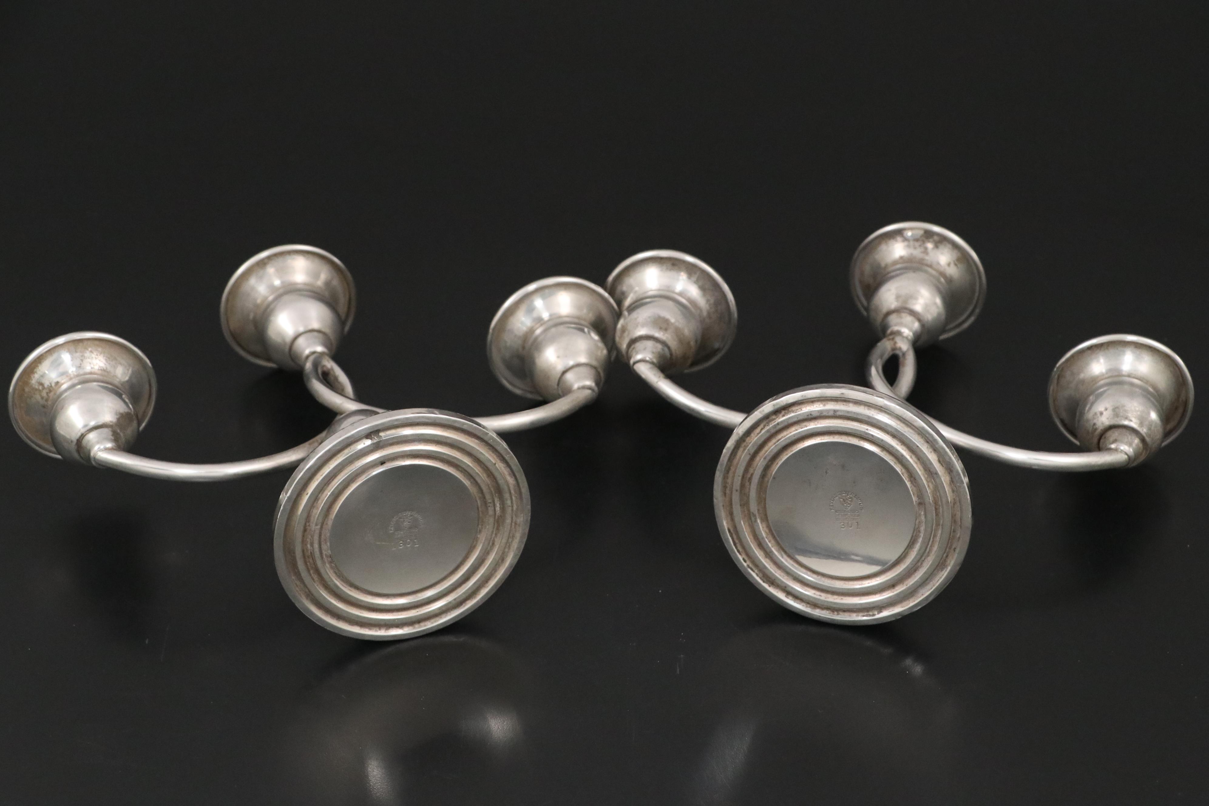 International Silver Co. "Prelude" and Other Weighted Sterling Candelabras