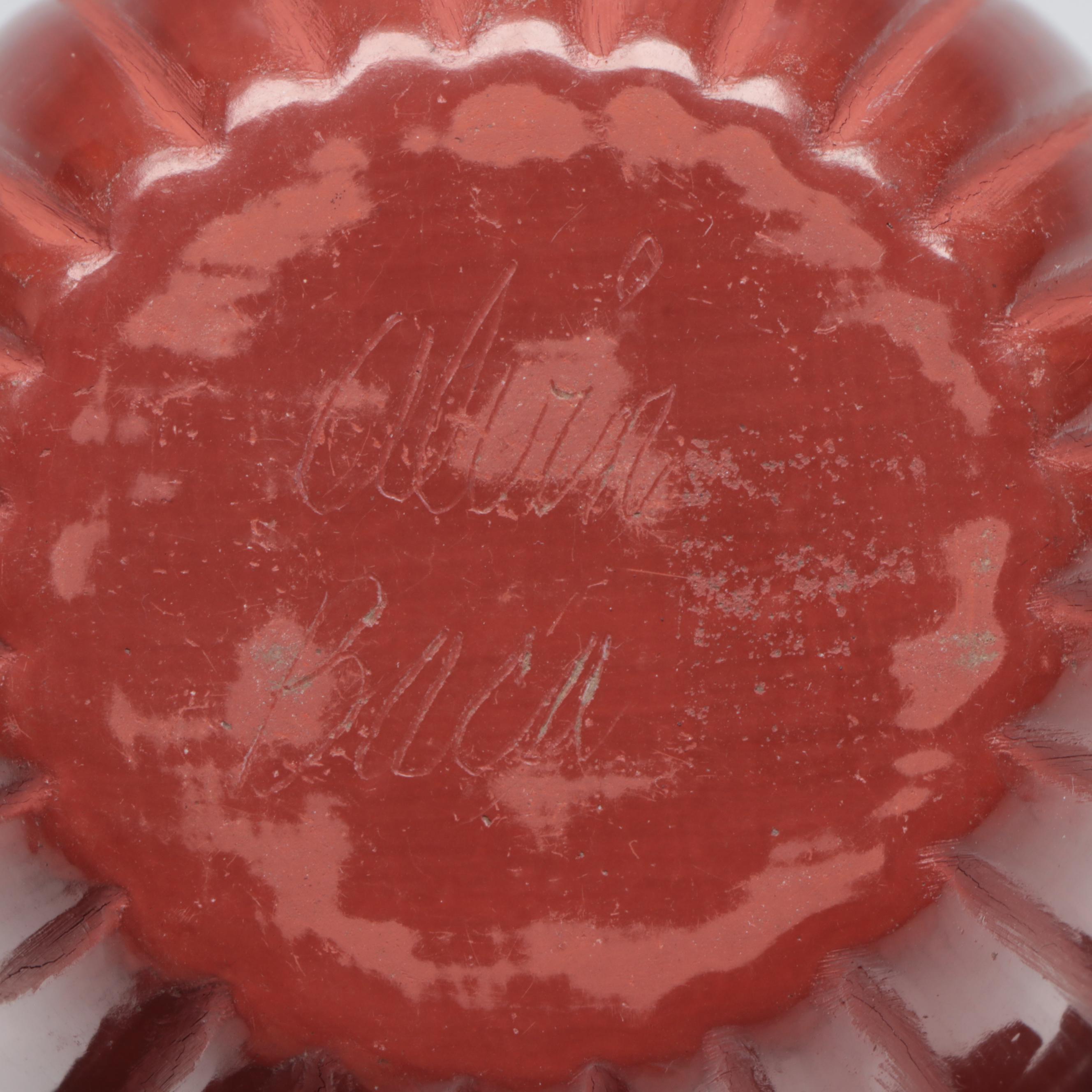 David Baca and Alvin Baca Santa Clara Pueblo Redware Pottery Vase and Seed Pot