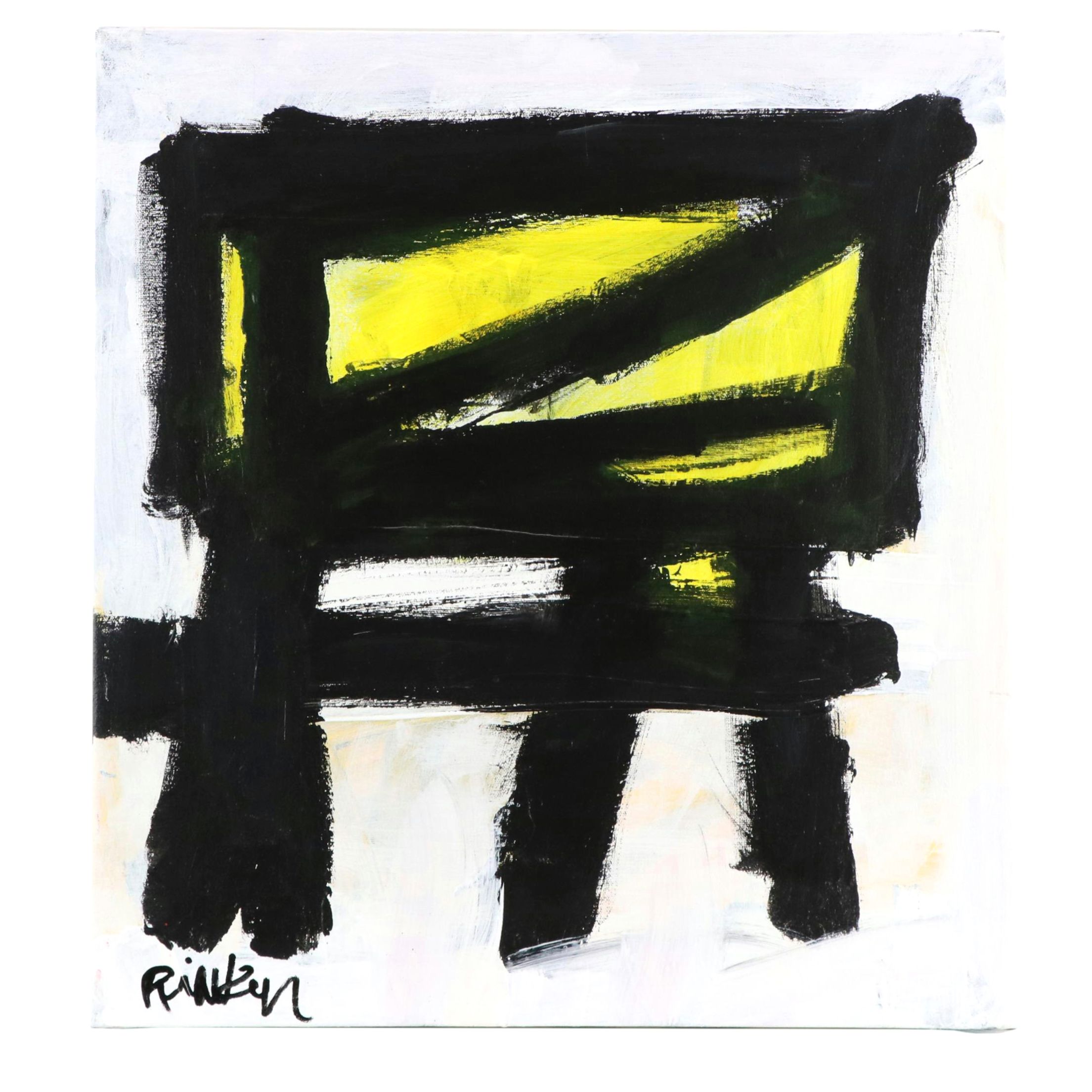 Robbie Kemper Abstract Acrylic Painting "Lantern," 21st Century