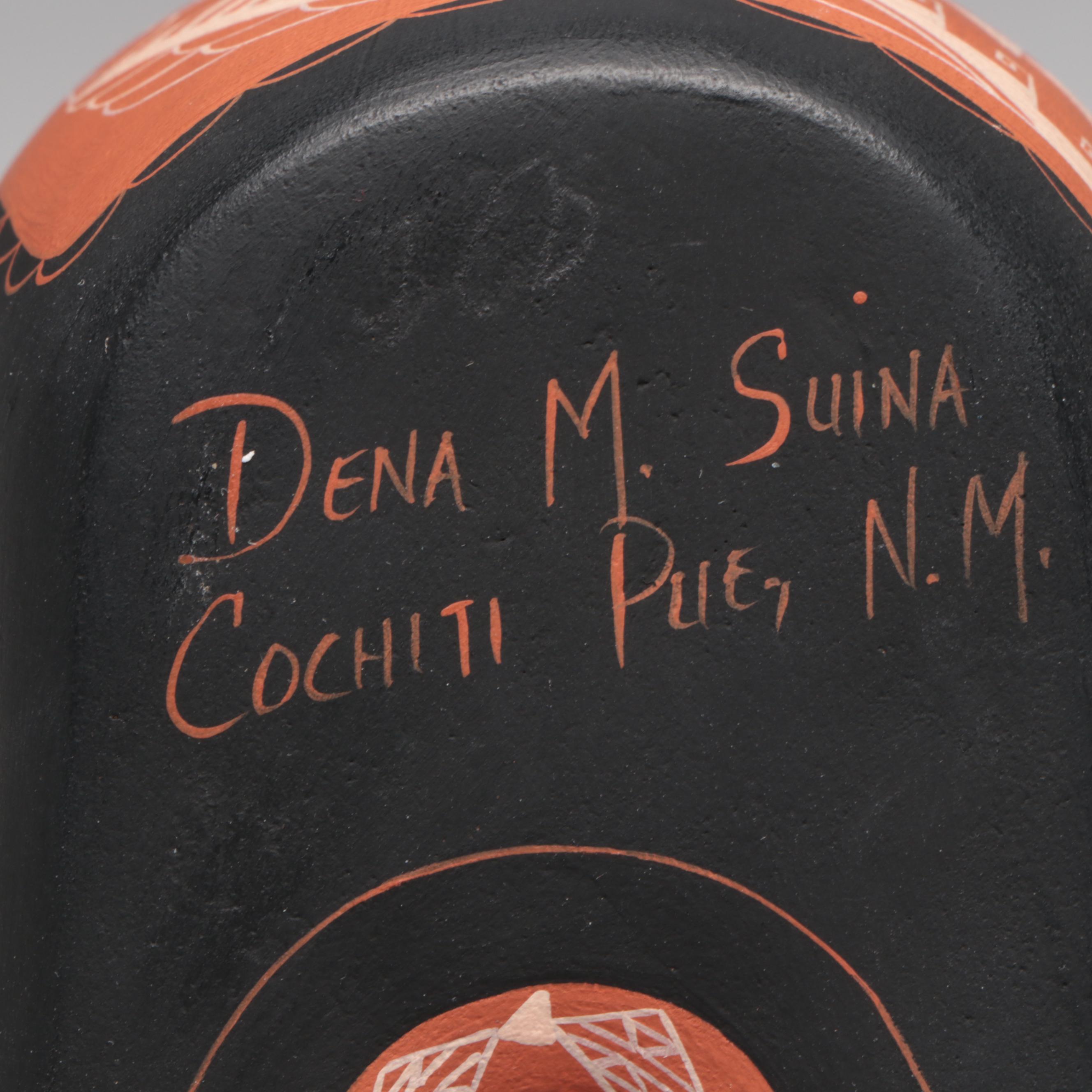 Dena M. Suina Cochiti Pueblo Painted Clay Storyteller Figure