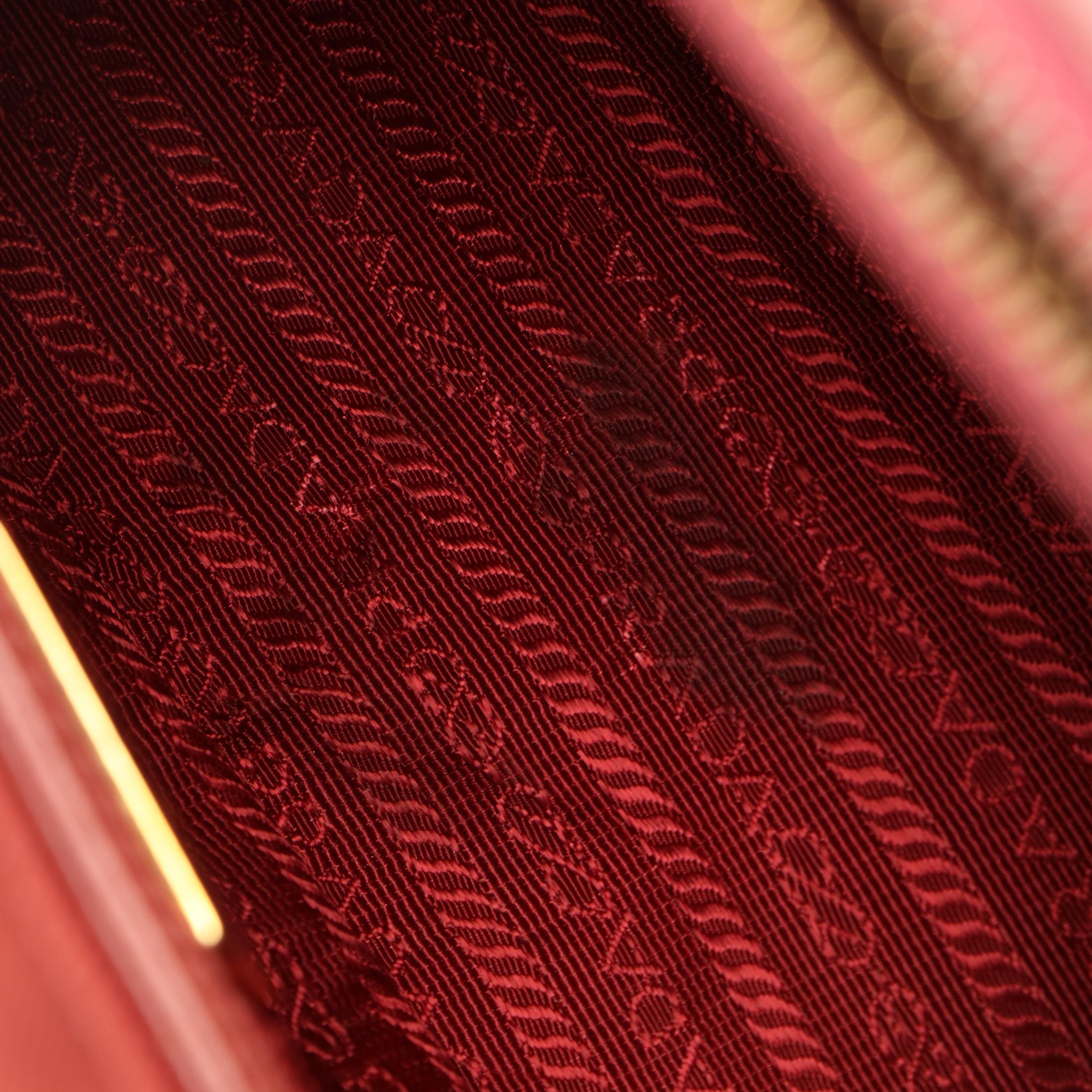 Prada Pink Saffiano Leather Double Zip Mini Tote Bag