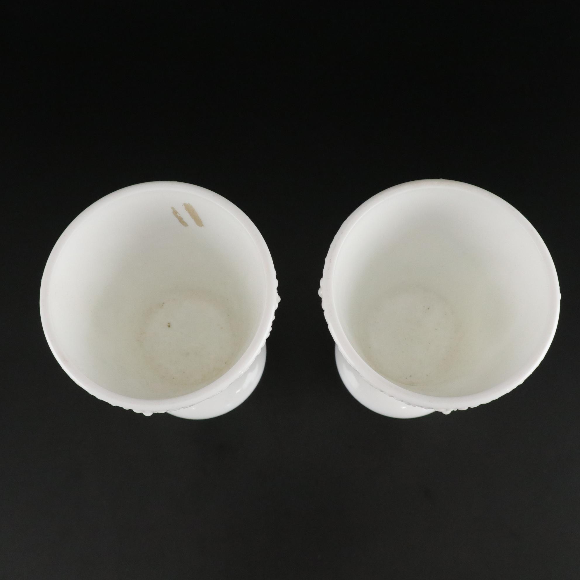 Fenton Milk Glass Basket and Hand-Painted Vases with Anchor Hocking Glass & More