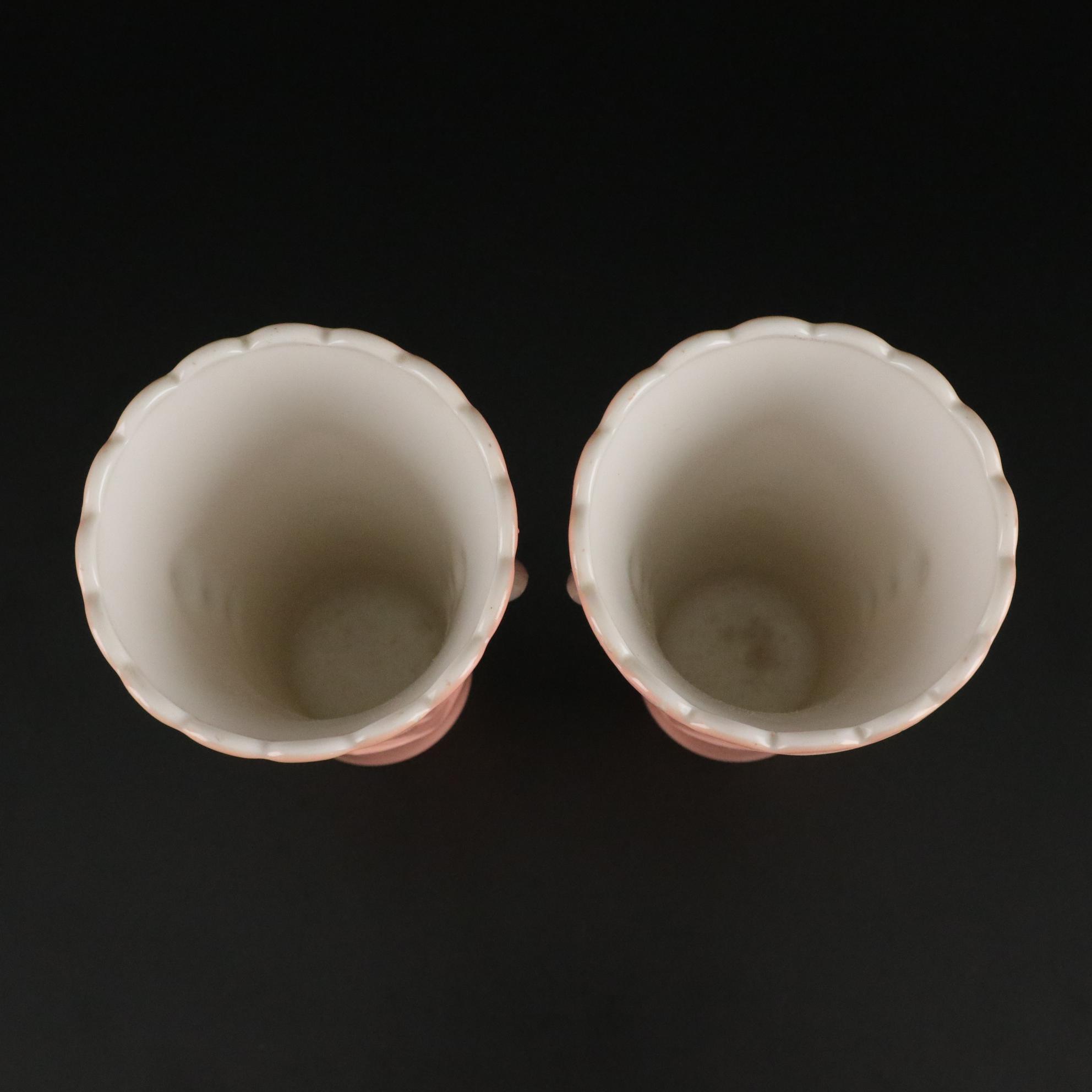 Fenton Milk Glass Basket and Hand-Painted Vases with Anchor Hocking Glass & More