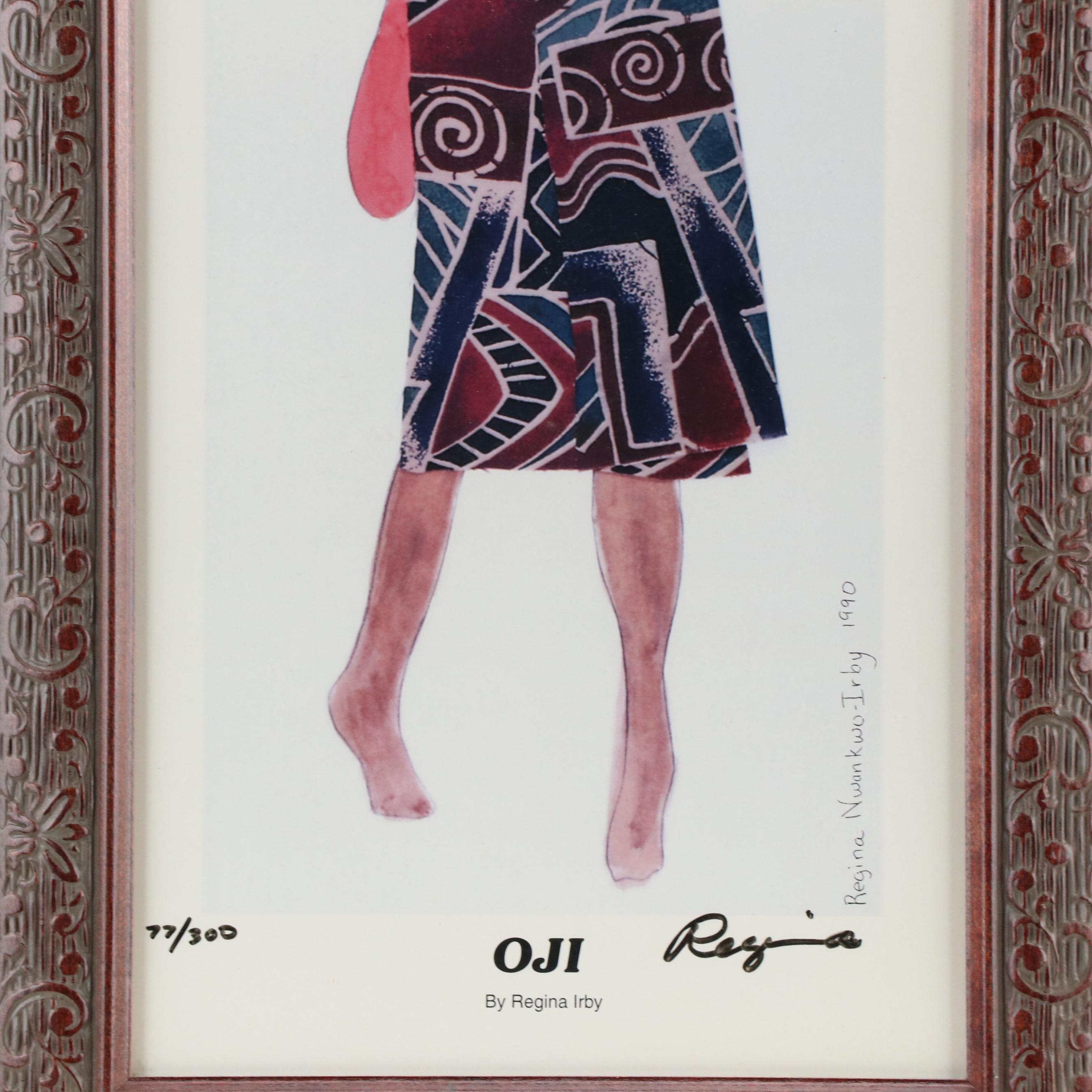 Regina Irby Offset Lithograph "Oji," Circa 1990
