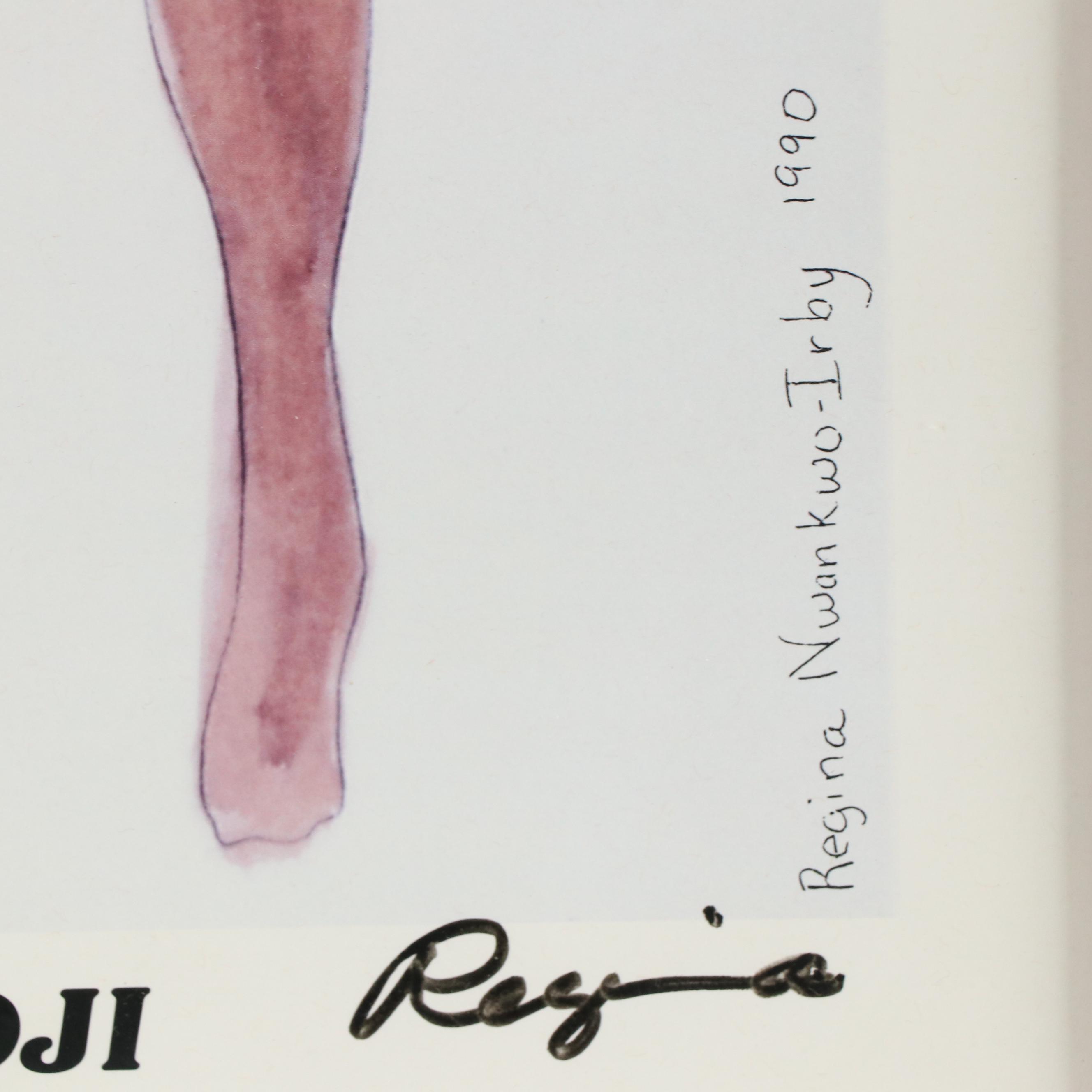 Regina Irby Offset Lithograph "Oji," Circa 1990