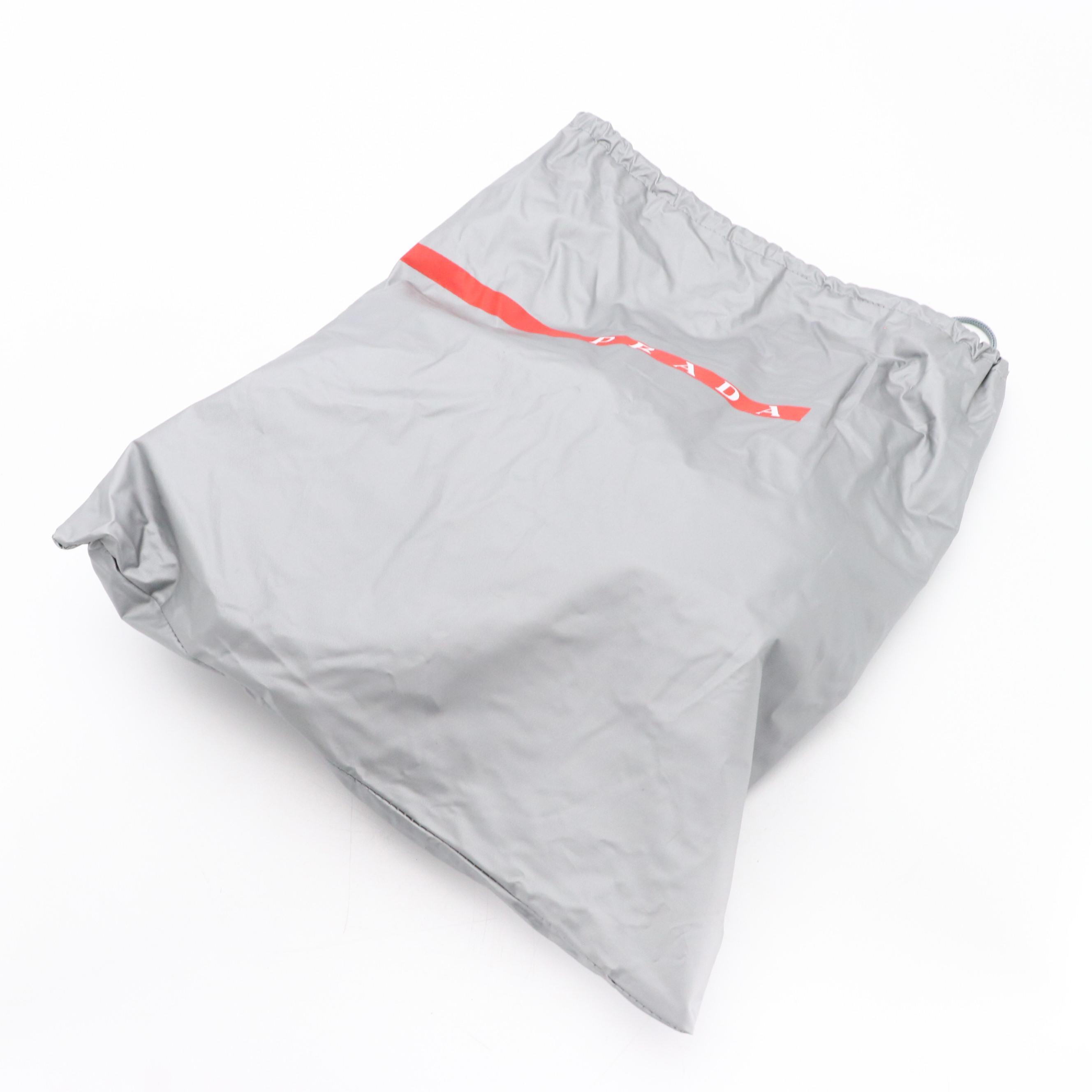 Prada Sport Metallic Silver Platform Thong Wedge Sandals