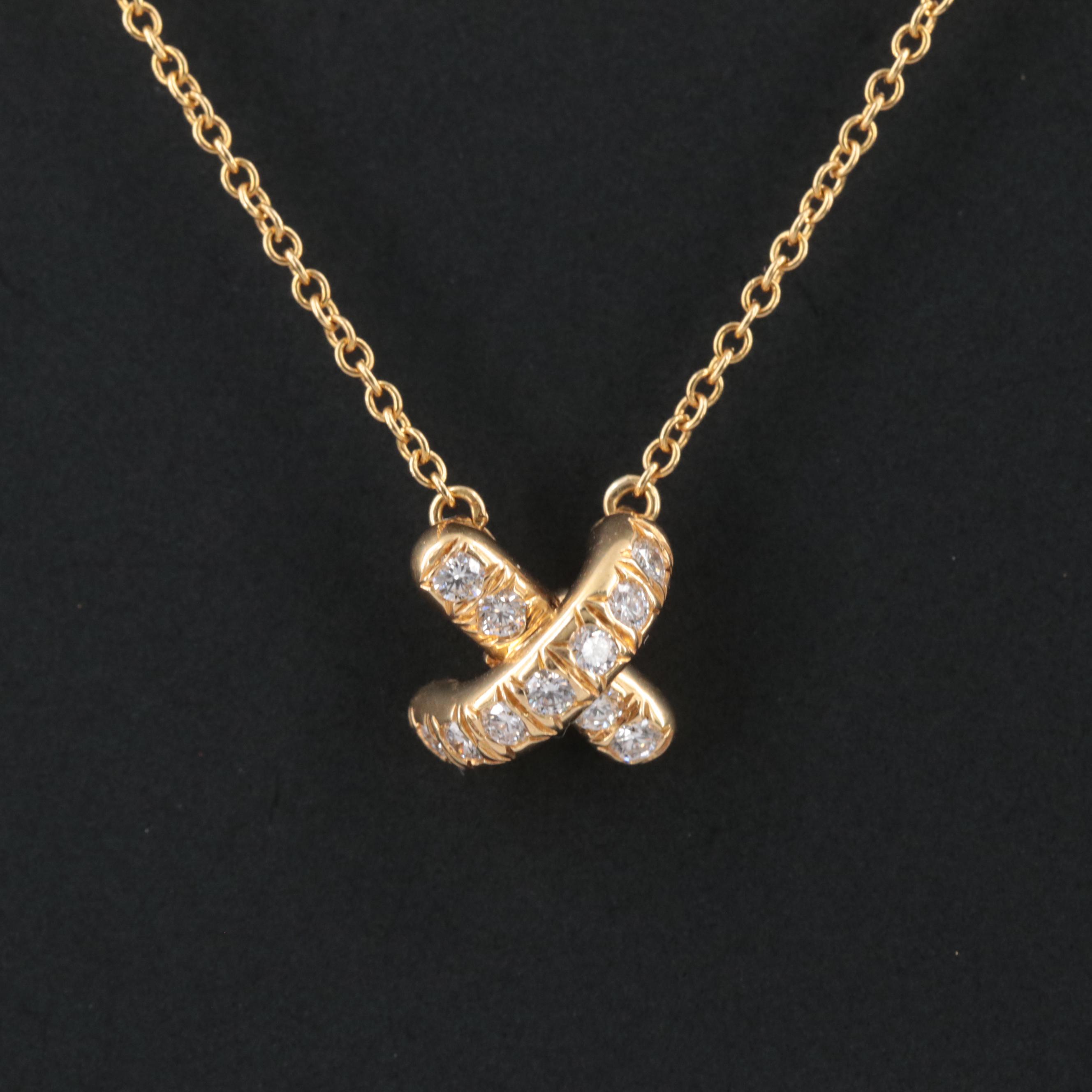 Tiffany & Co. Signature X 18K 0.19 CTW Diamond Necklace