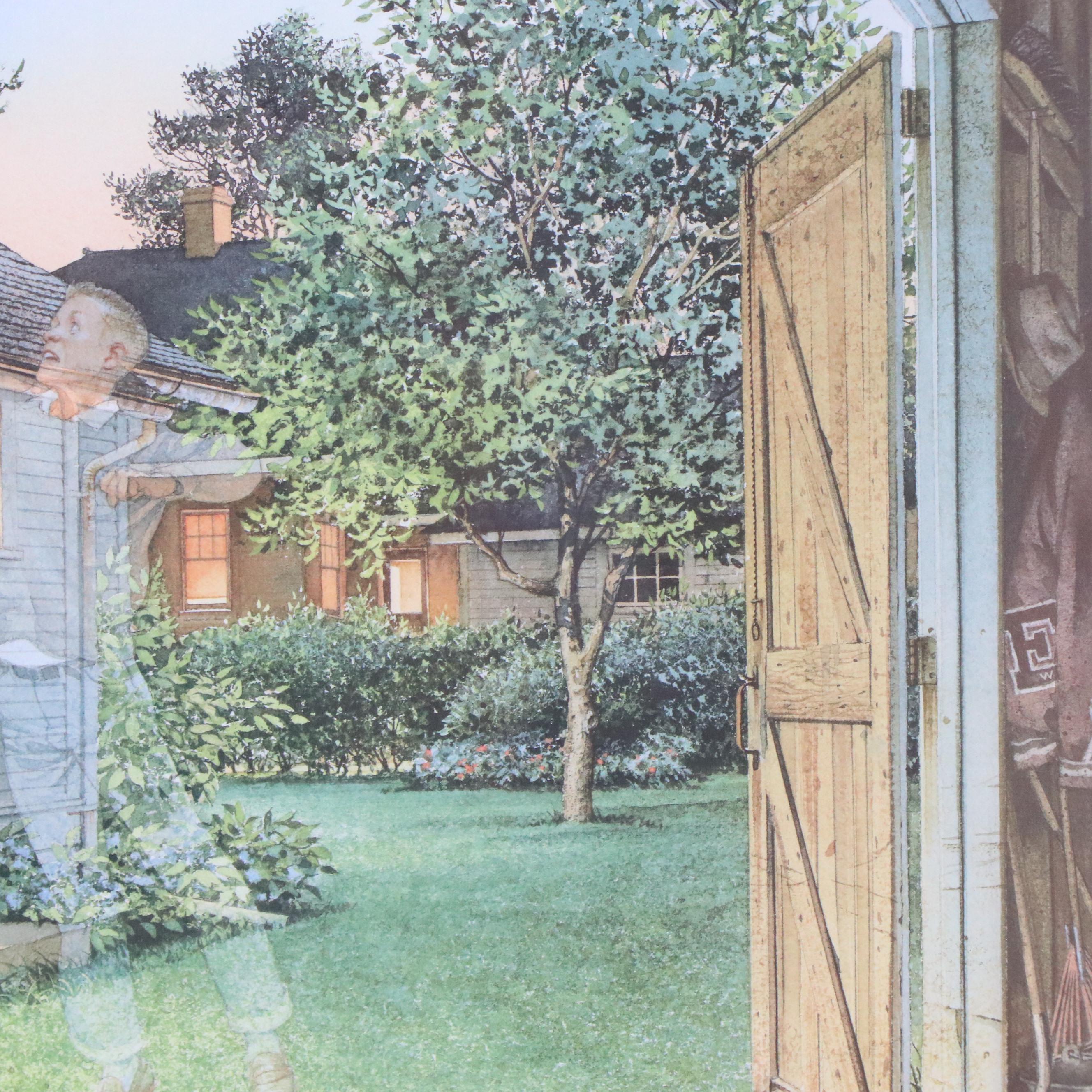 Charles L. Peterson Offset Lithograph "One on One"