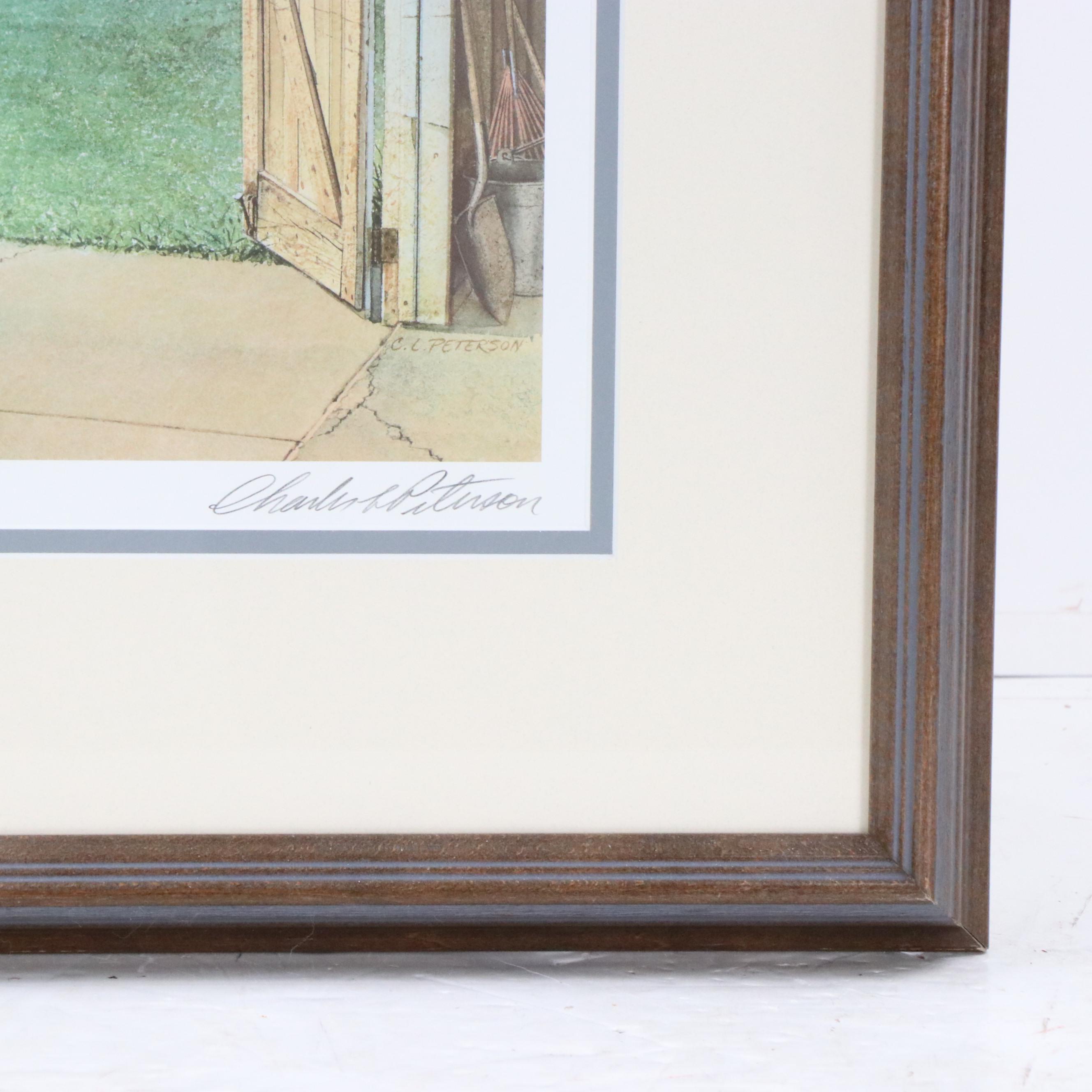 Charles L. Peterson Offset Lithograph "One on One"